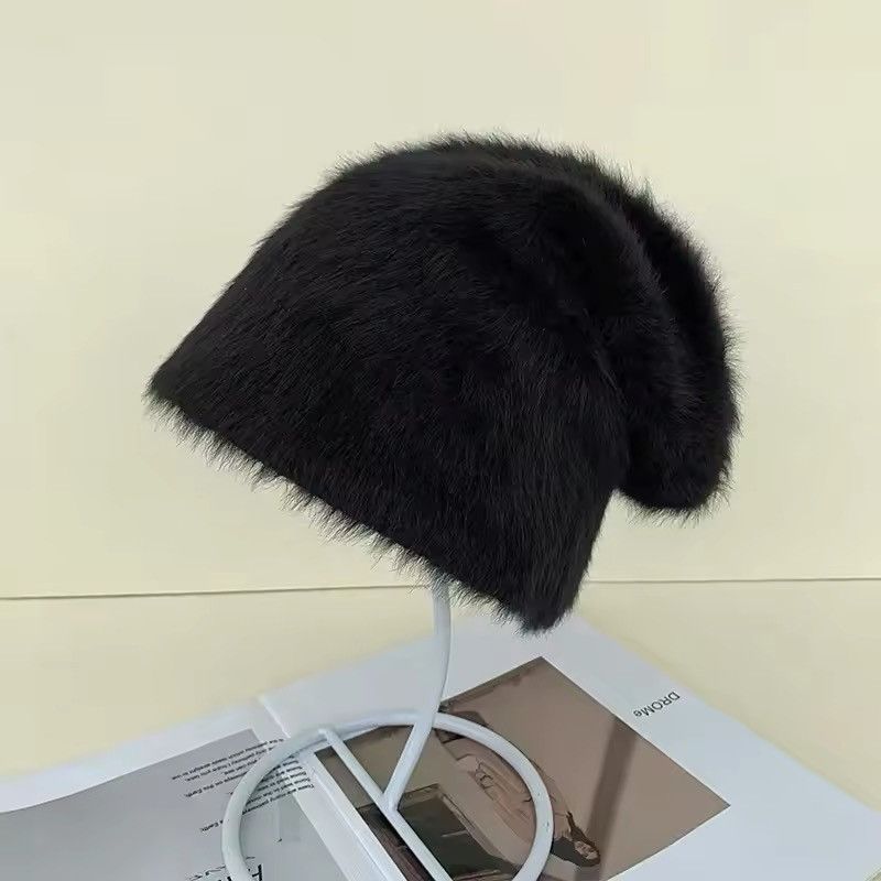 Japanese Brand Trendy Fluffy Fur Beanie Hat Size ONE SIZE - 2 Thumbnail