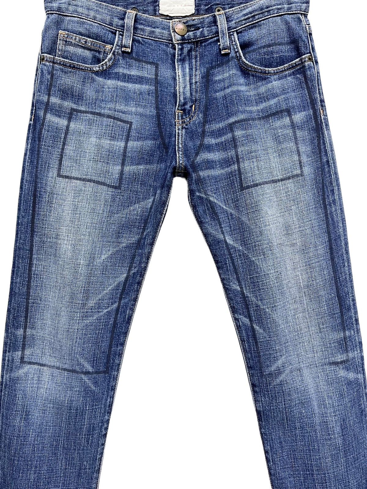 Current/Elliot 🔥Vtg MARNI CURRENT/ELLIOT LOVED W/LINE PRINT Cropped Jeans Size US 30 / EU 46 - 8 Thumbnail