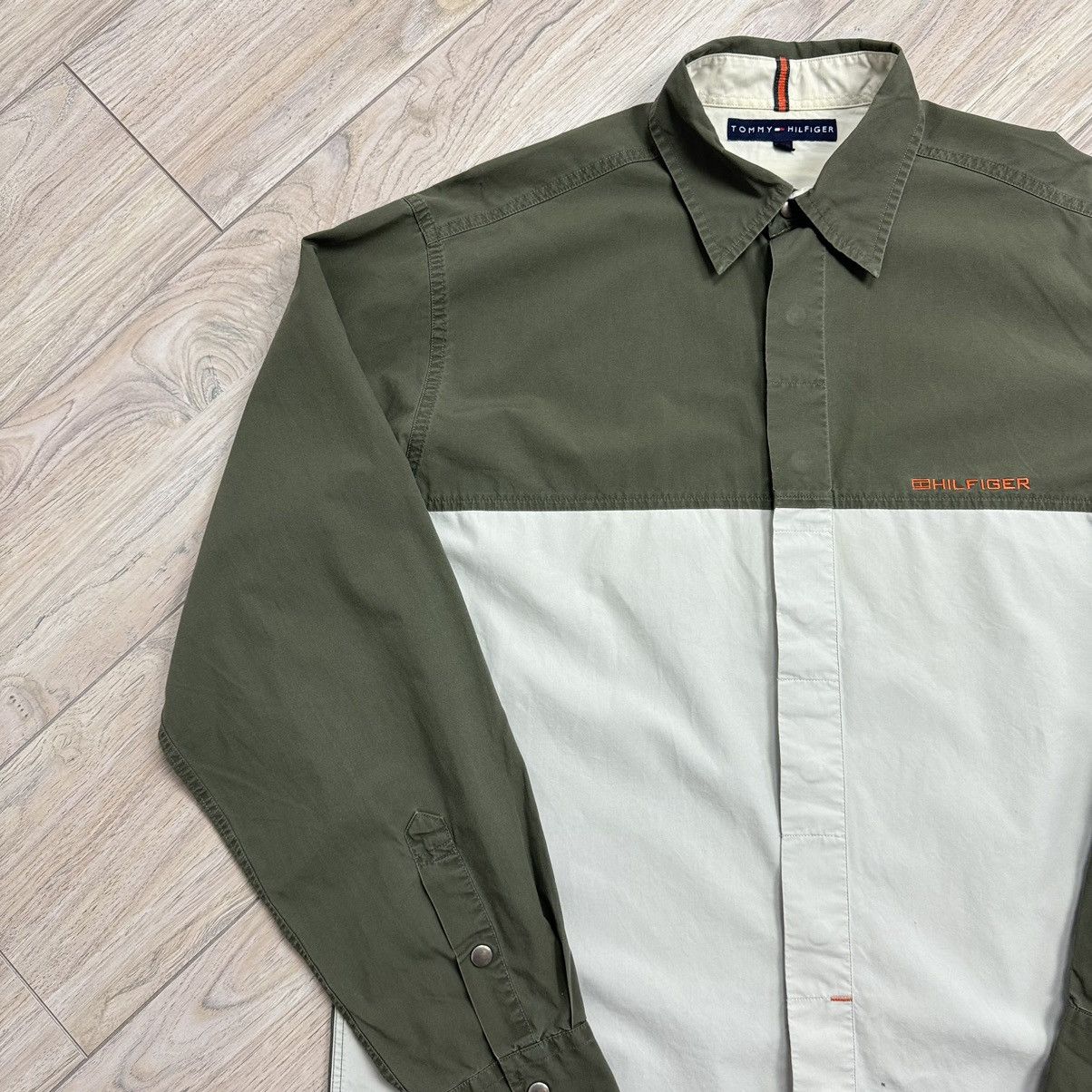 Polo Ralph Lauren Vintage Tommy Hilfiger Y2K Military Tactical Olive Shirt Size US M / EU 48-50 / 2 - 5 Thumbnail