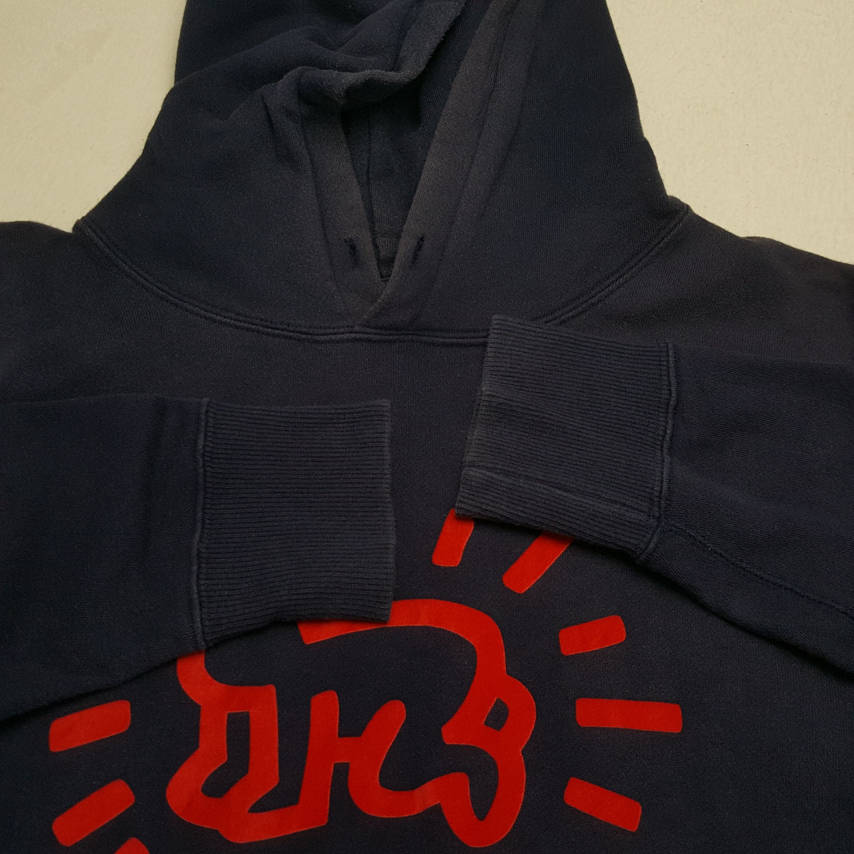 Keith Haring × Vintage KEITH HARING Center Design Streetwear Style Hoodies Size US XL / EU 56 / 4 - 9 Thumbnail