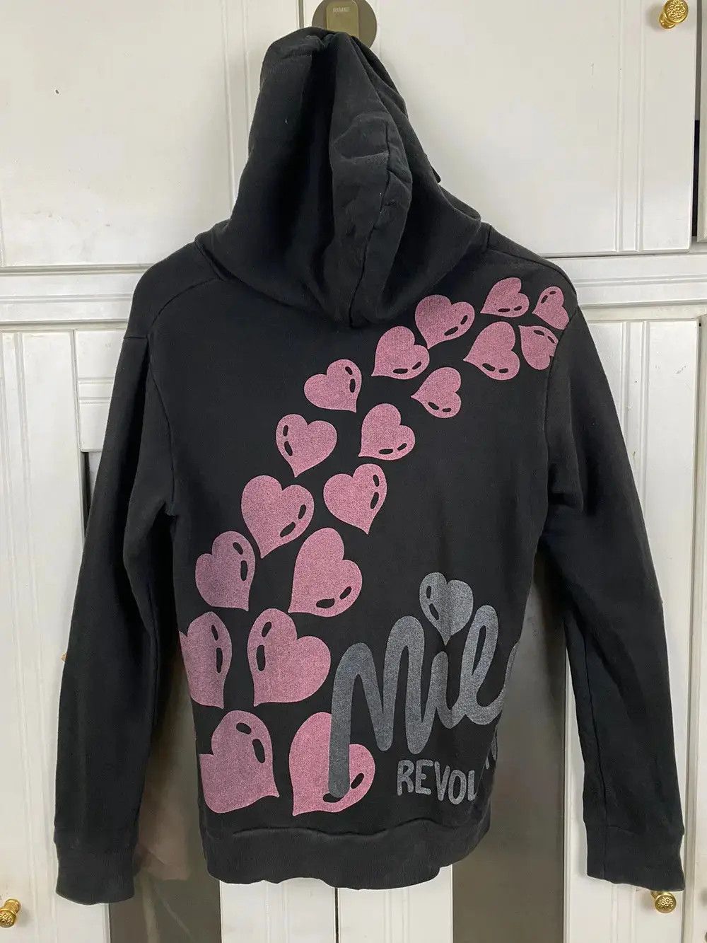 Angel Blue Vintage Love Revolution Hoodies Black Pullover Size US M / EU 48-50 / 2 - 2 Thumbnail