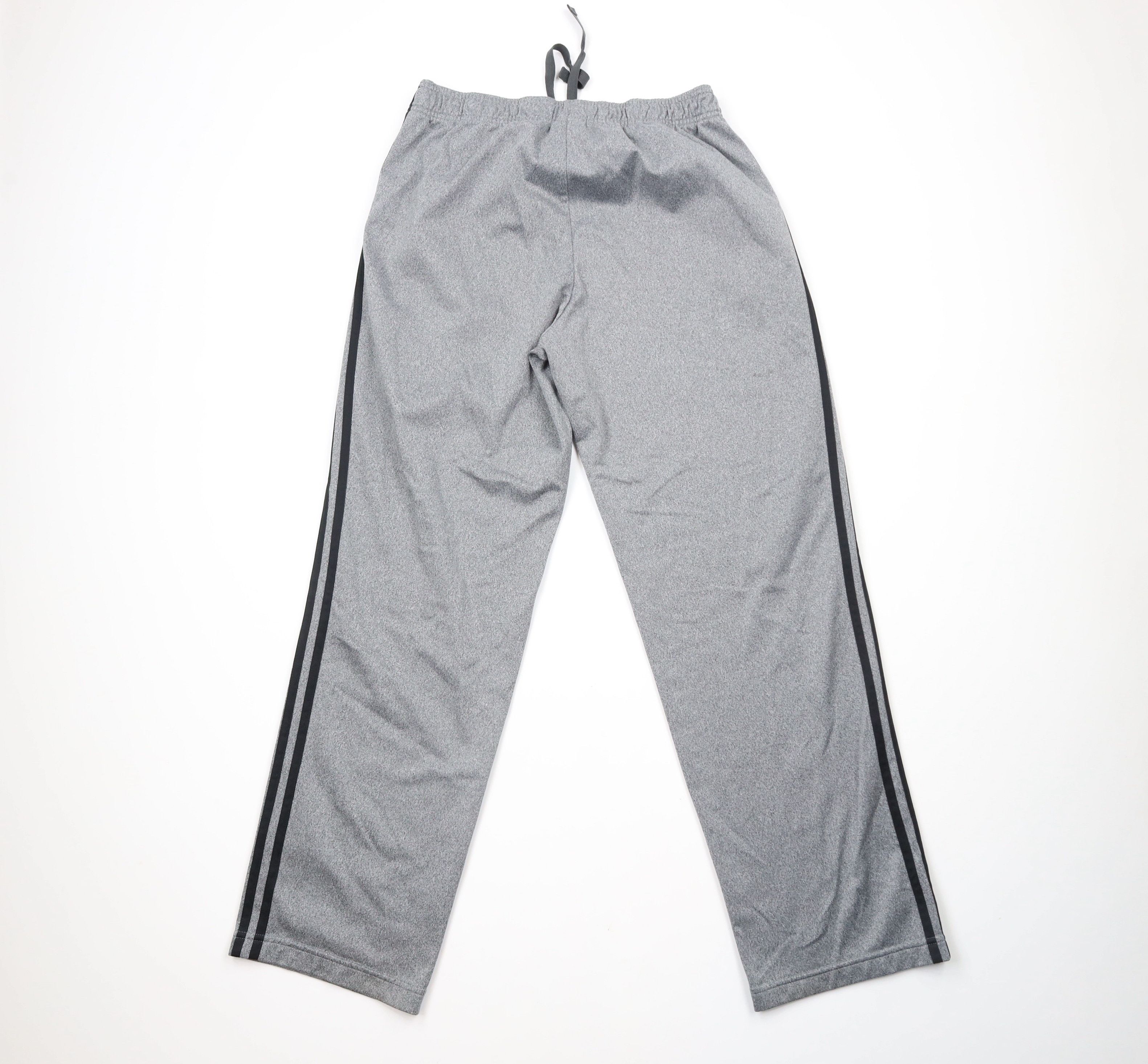 Adidas × Vintage Vintage Adidas Striped Wide Leg Sweatpants Heather Gray Size US 36 / EU 52 - 8 Thumbnail