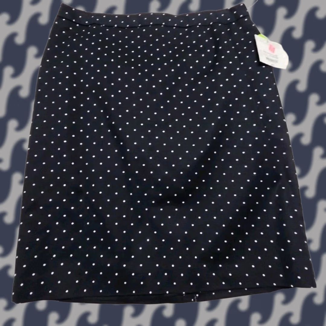 Liz Claiborne Liz Claiborne Pencil Skirt Women’s Career Size 6 Black With White Polkadots NWT Size 28" / US 6 / IT 42 - 1 Thumbnail