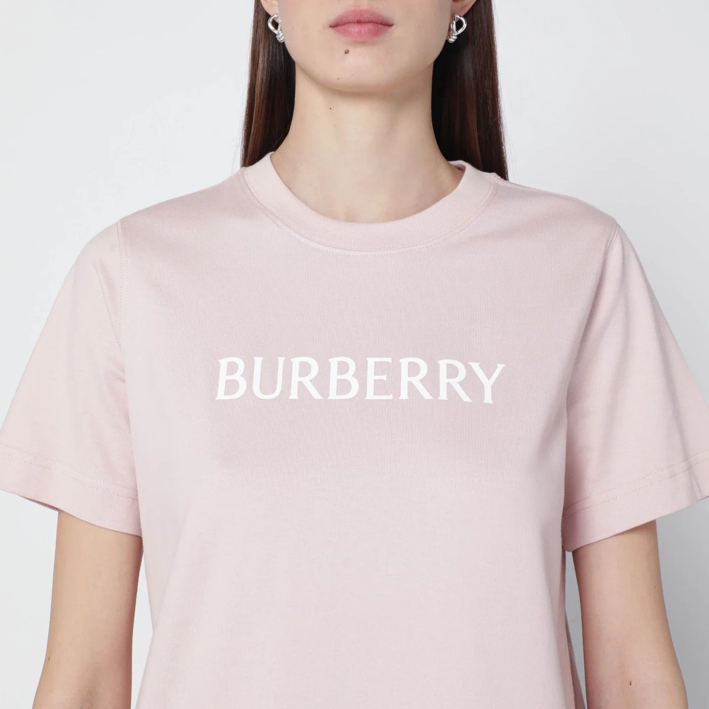 Burberry o1d2blof0426 Cotton Short Sleeve T-Shirt in Light Pink Size M / US 6-8 / IT 42-44 - 3 Thumbnail