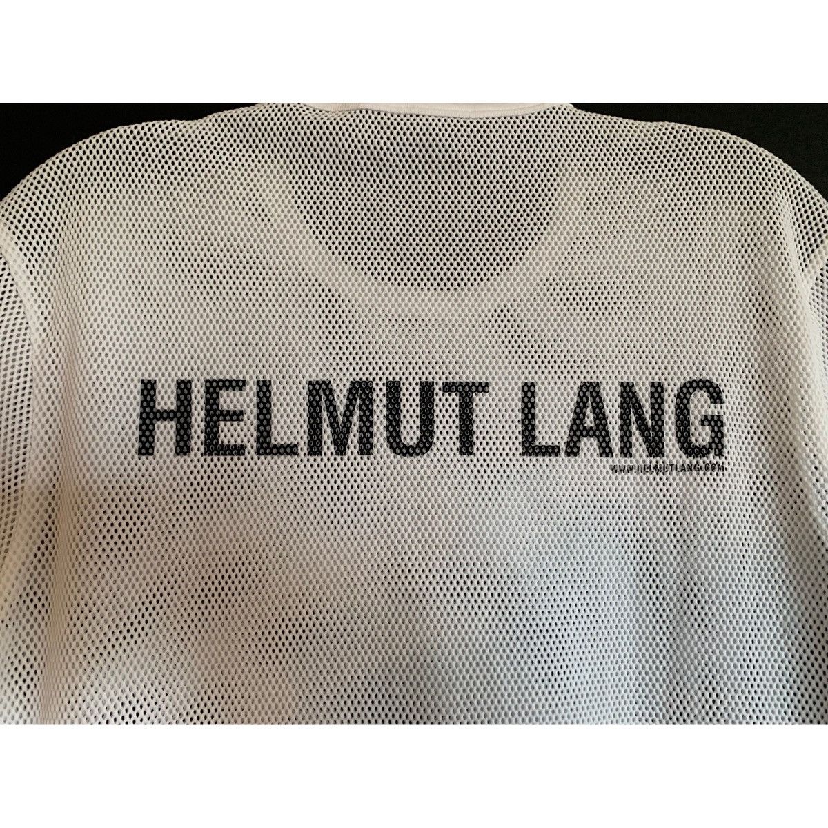 Helmut Lang HELMUT LANG WHITE LOGO MESH TOP Size US M / EU 48-50 / 2 - 2 Thumbnail