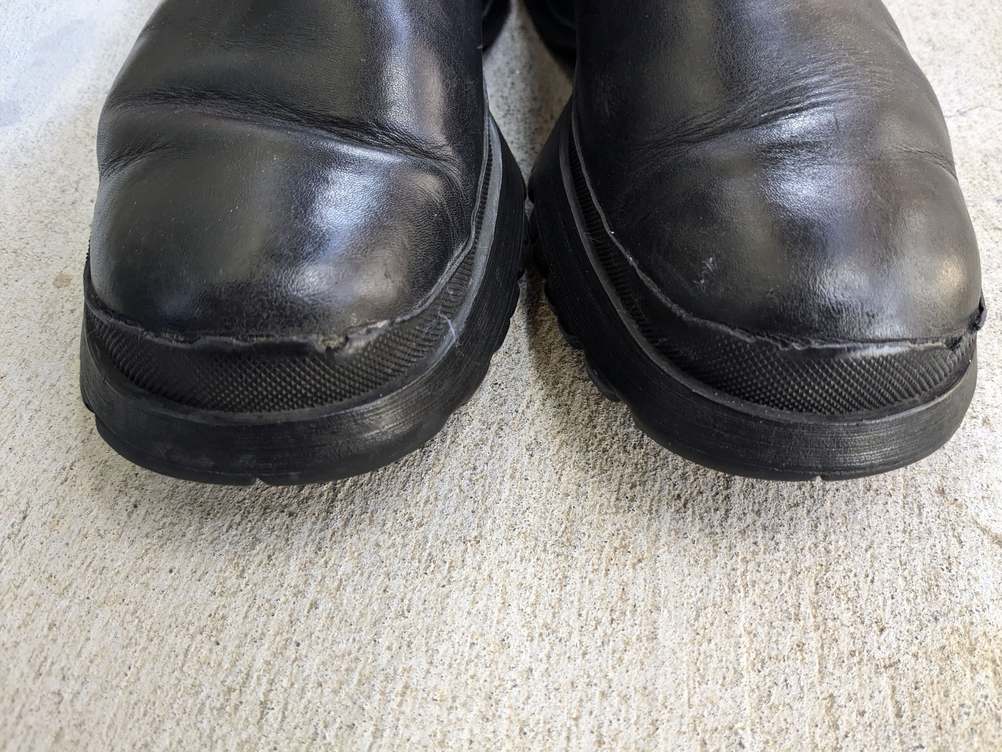 Prada Prada Chelsea Boots Black 10 Leather Chunky Rubber Platform Size US 10 / EU 43 - 4 Thumbnail