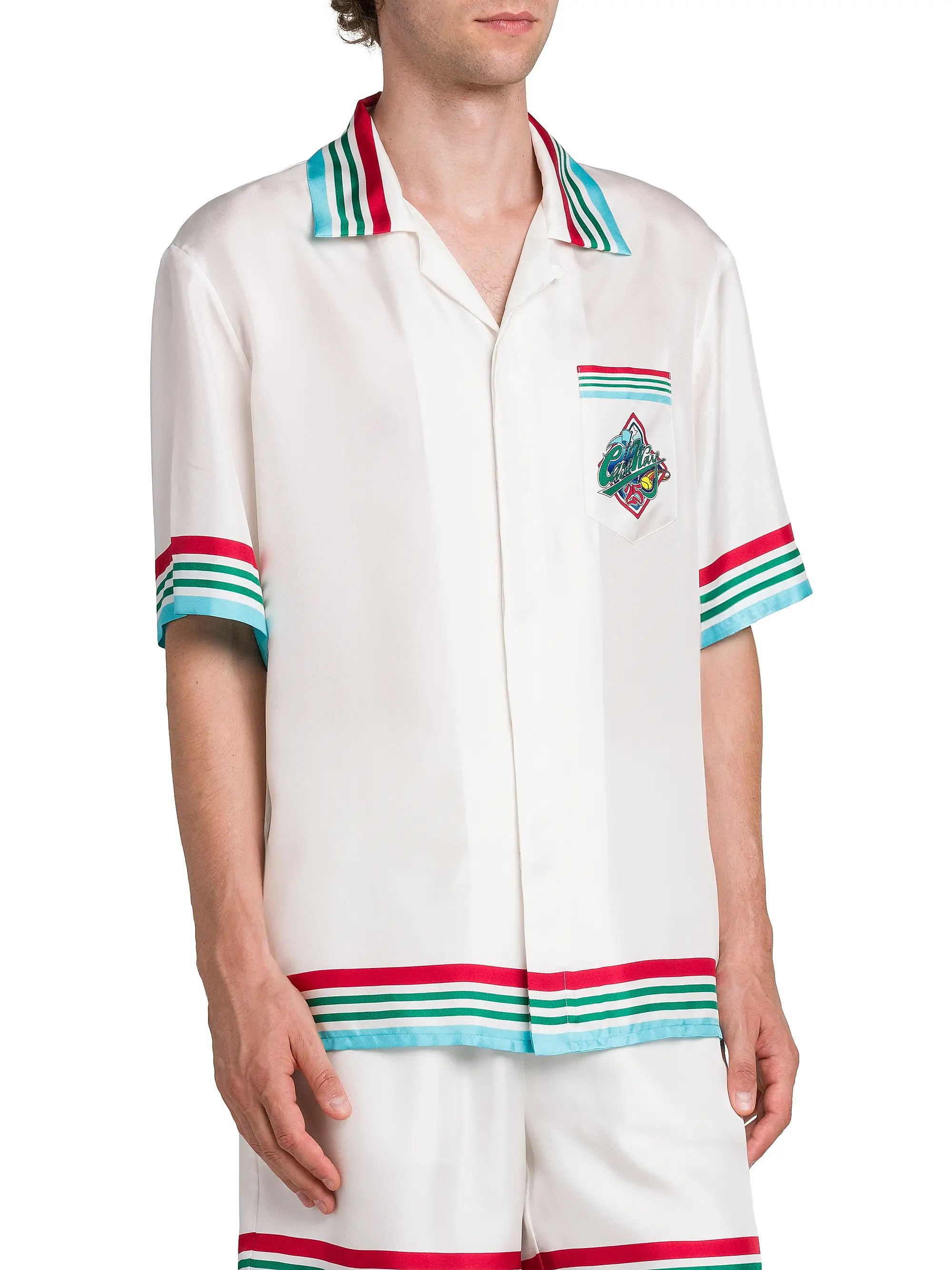 Casablanca os11x0725 Casaway Silk Cuban Collar Shirt in Multicolor Size US S / EU 44-46 / 1 - 4 Thumbnail