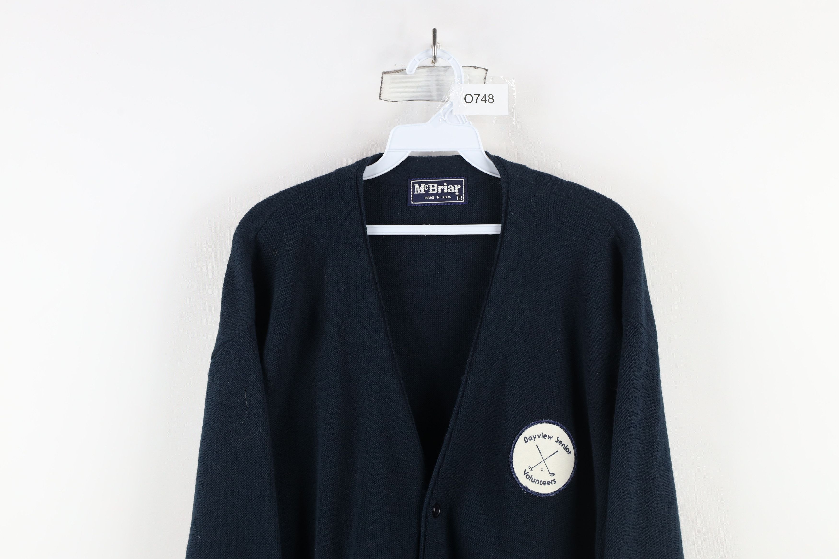 Vintage Vintage 90s Senior Golf Knit Cardigan Sweater Navy Blue USA Size US L / EU 52-54 / 3 - 2 Thumbnail