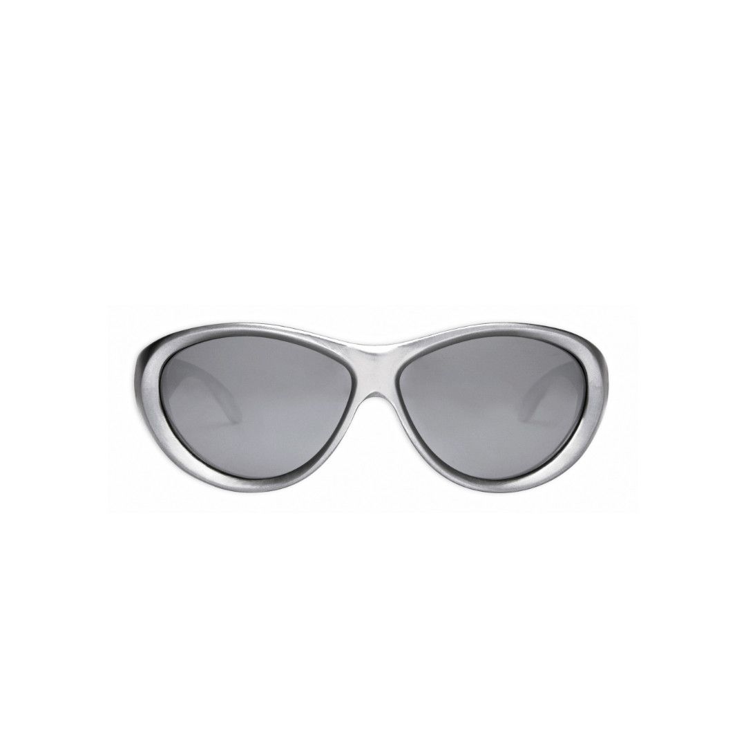 image of Balenciaga O1S1Rm0324 Size: Os Swift Round Sunglasses In White, Women's