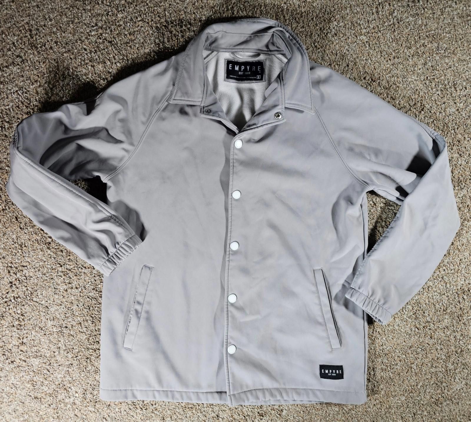 Empyre Empyre men's S gray snap Button jacket Skater Size US S / EU 44-46 / 1 - 1 Thumbnail