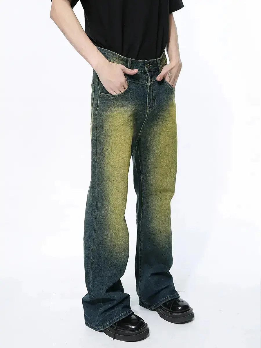 Japanese Brand Retro loose casual micro flared jeans Size US 30 / EU 46 - 3 Thumbnail
