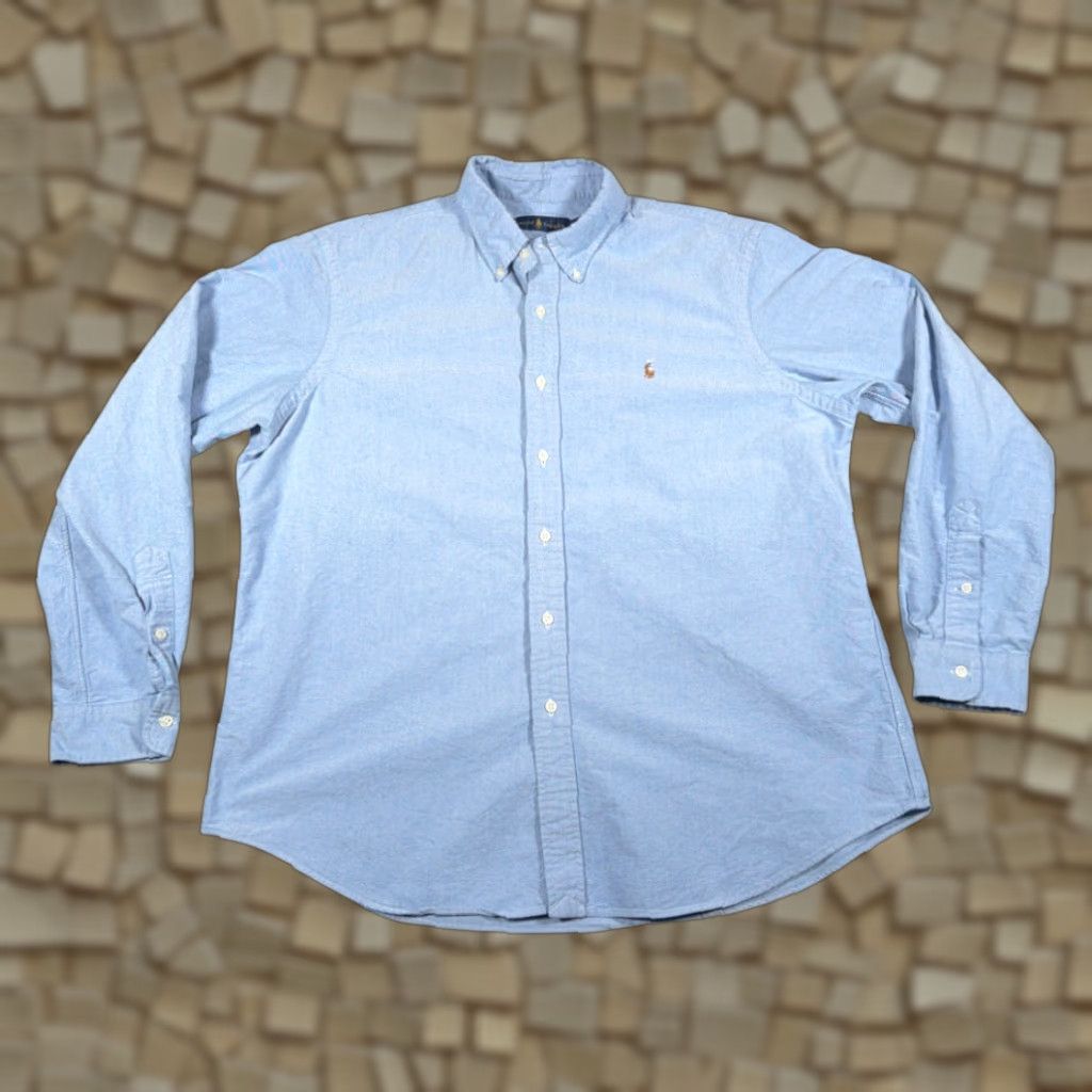 Ralph Lauren Ralph Lauren Shirt Adult XL Blue Oxford Cotton Small Pony Crest Preppy Size US XL / EU 56 / 4 - 1 Thumbnail