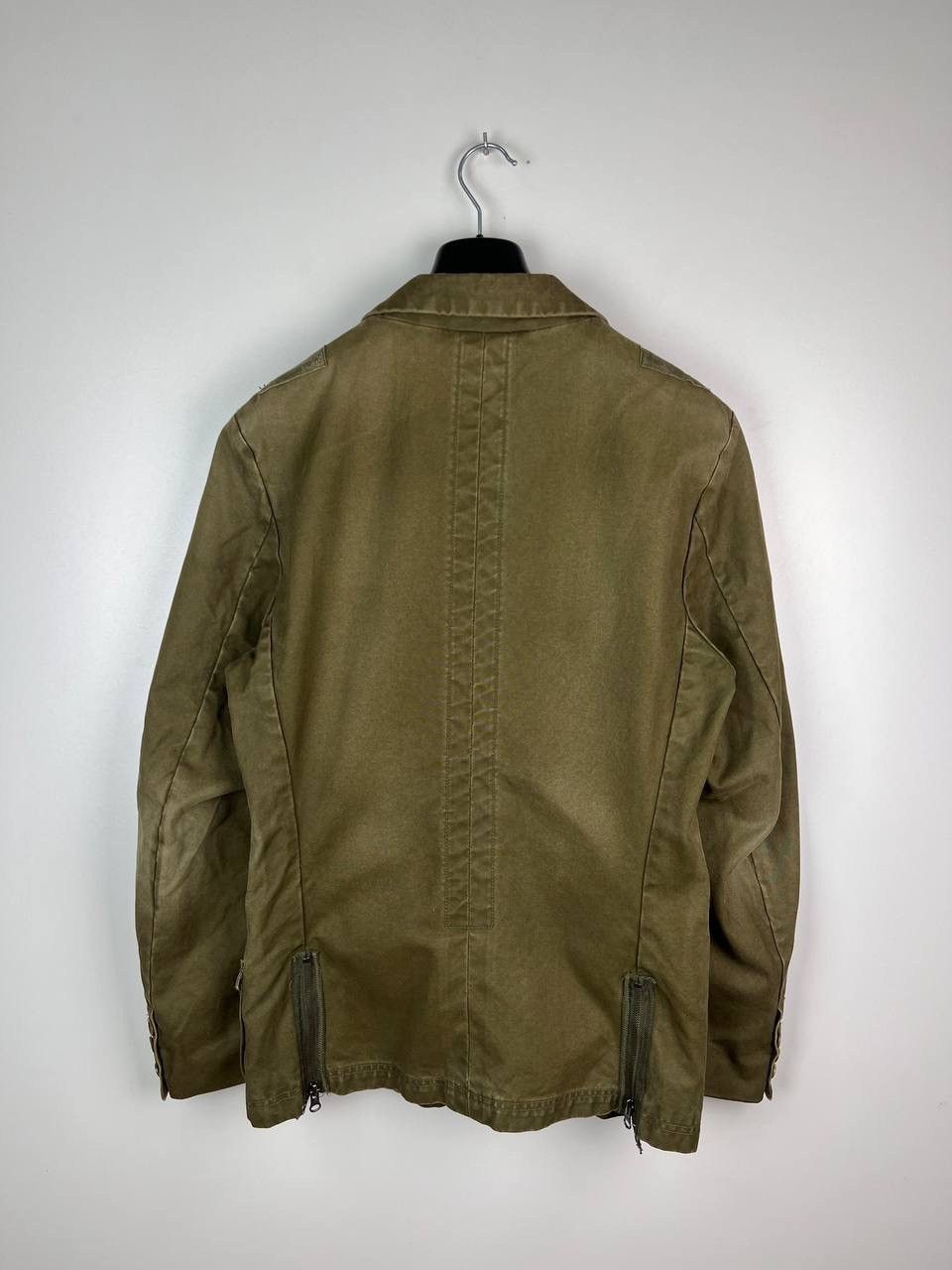 Diesel Diesel SK-Y78 khaki cotton leather trim blazer jacket Size US M / EU 48-50 / 2 - 3 Thumbnail