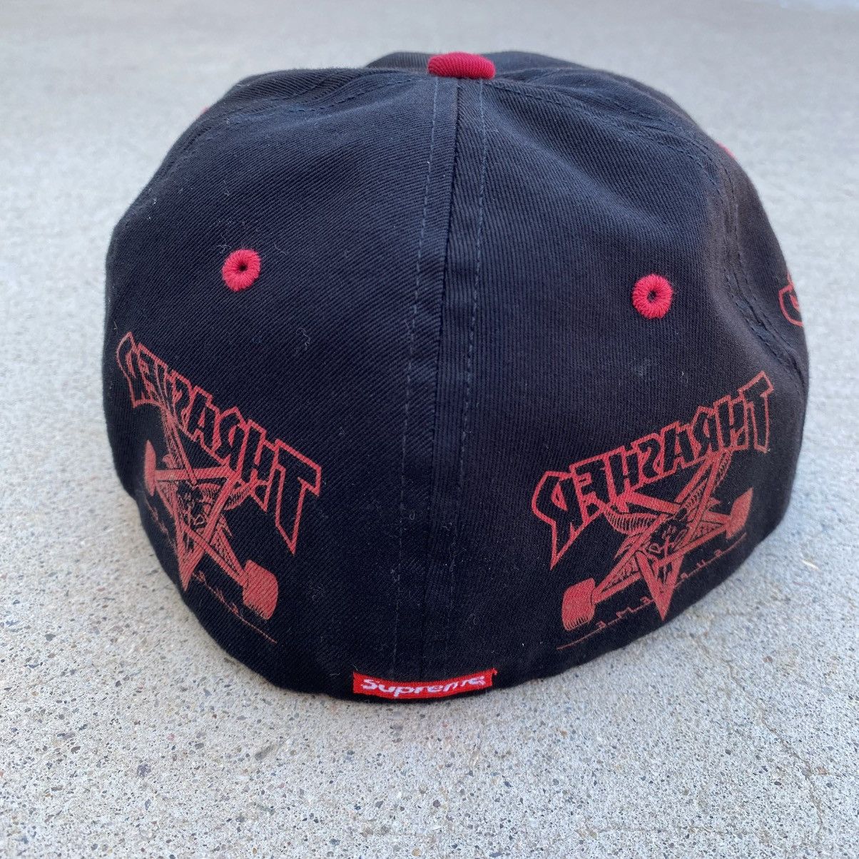 Supreme Supreme Thrasher 6-Panel Hat Black Red 2021 Size ONE SIZE - 3 Thumbnail