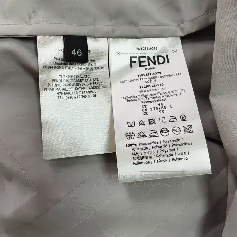 Other Fendi Full Print Logo Detail Solid Color Pointed Collar Sh Size US S / EU 44-46 / 1 - 4 Thumbnail