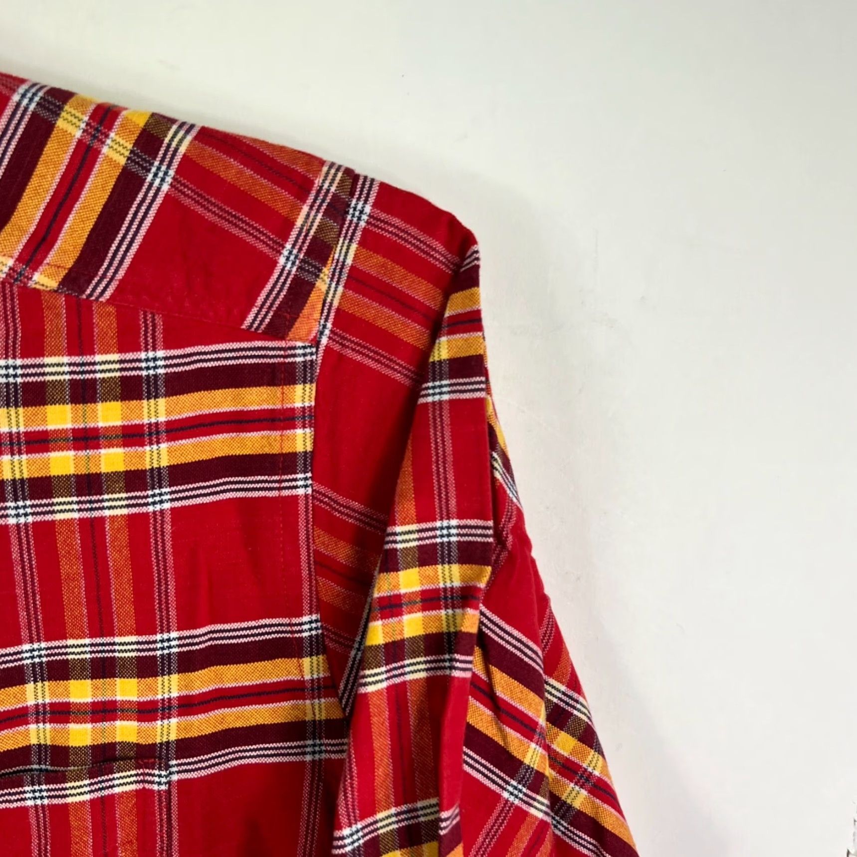 Vintage VINTAGE Panhandle Slim Rough Stock Plaid Button-Down Shirt Mens L Red Short Sleeve 50s 60s Western Mens Size US L / EU 52-54 / 3 - 2 Thumbnail