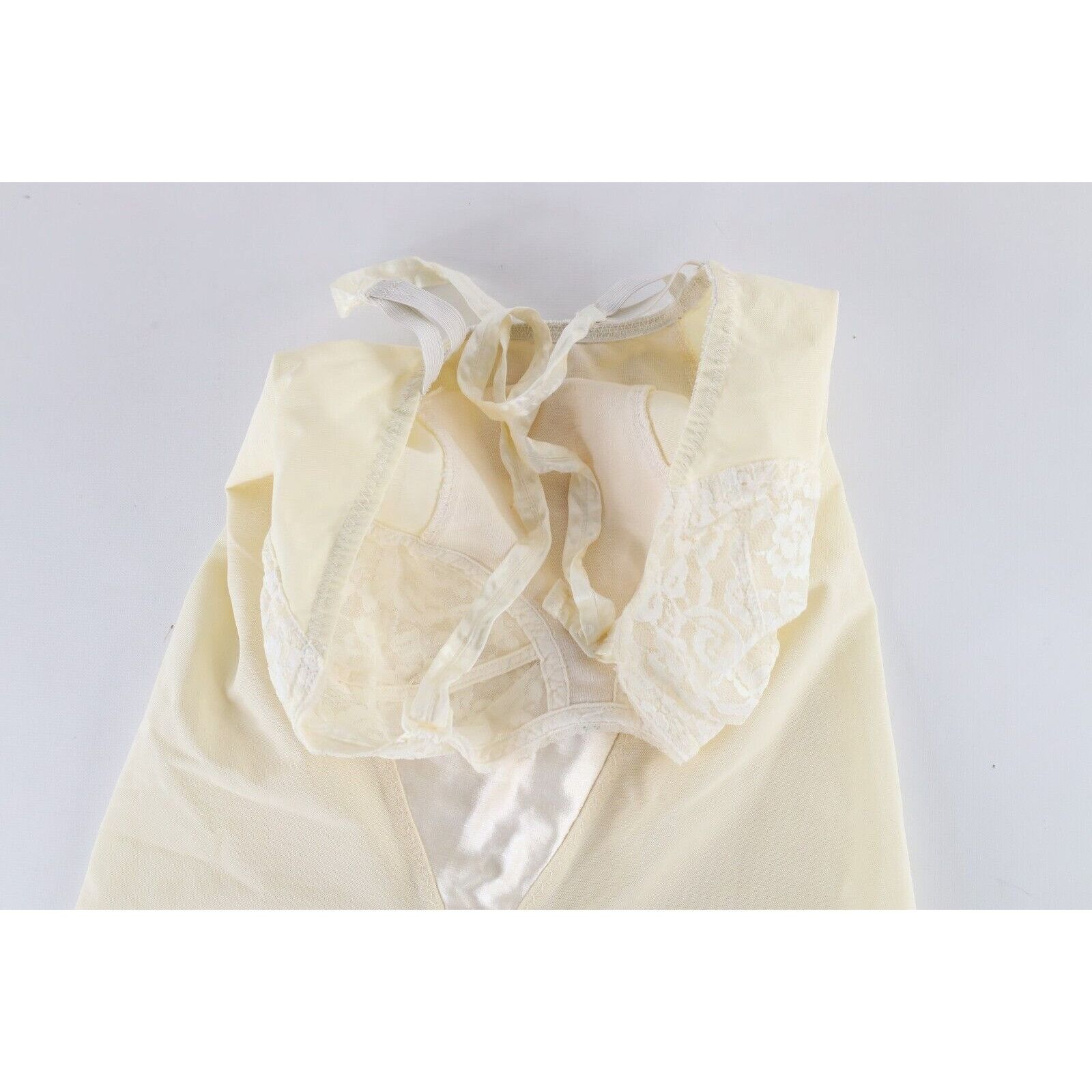 Vintage Vintage 50s 60s Lace Flower Shapewear Bodysuit Size ONE SIZE - 6 Thumbnail