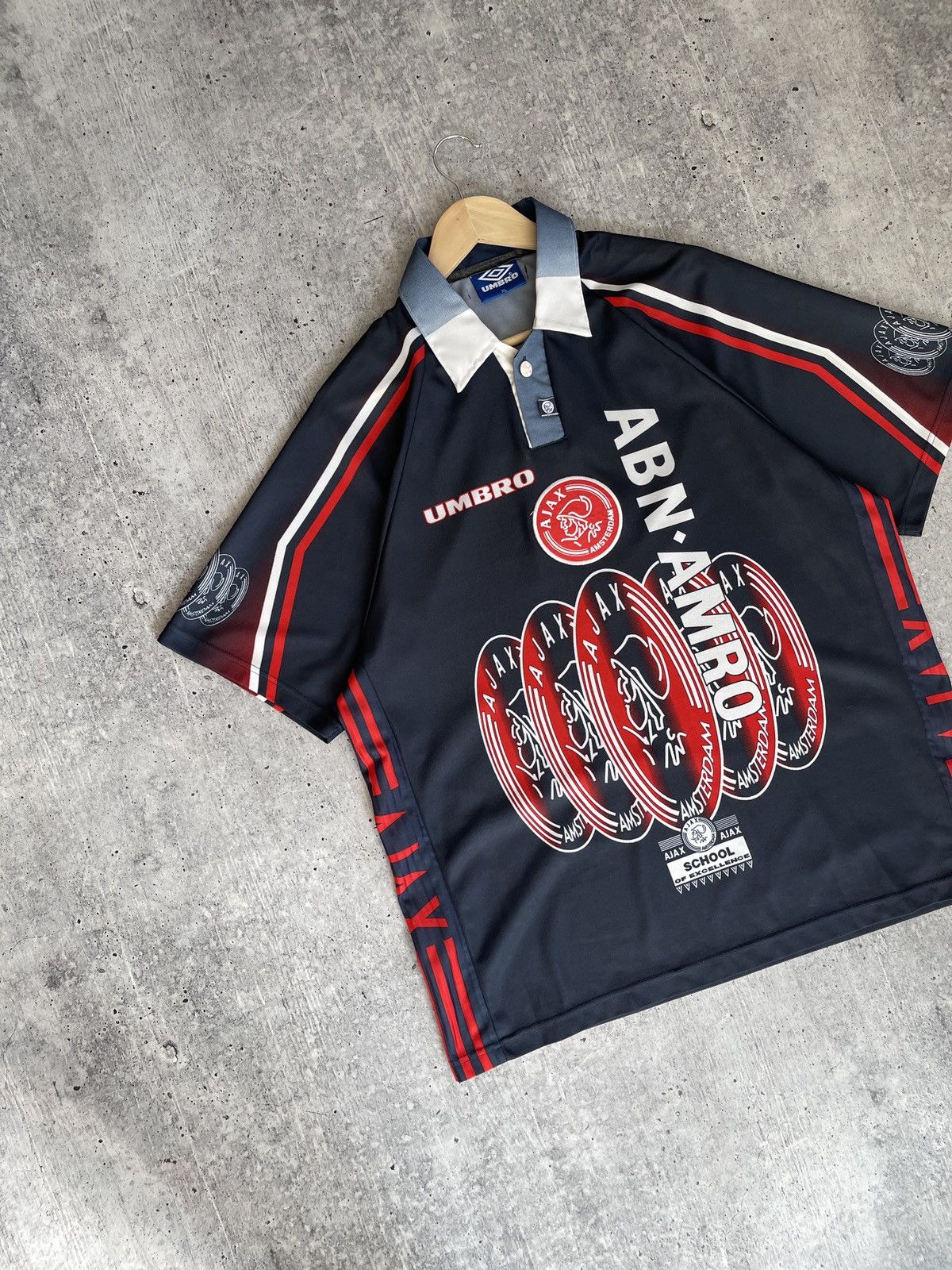 Vintage Umbro Ajax Netherlands 1997/1998 Away Soccer Jersey Football Size US XL / EU 56 / 4 - 4 Thumbnail