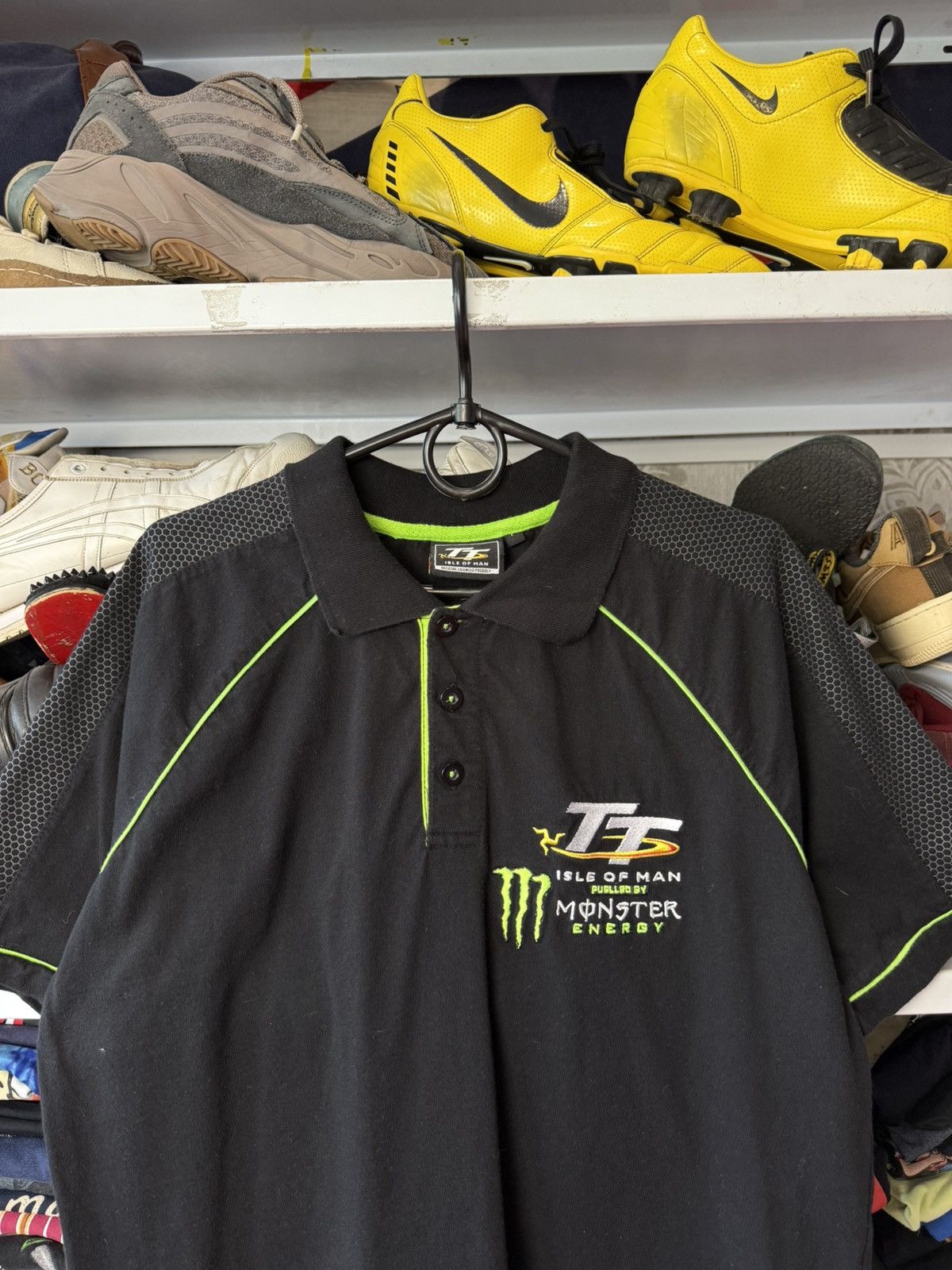 Vintage Vintage Polo Monster Energy Isle of Man TT Moto Racing USA Size US L / EU 52-54 / 3 - 2 Thumbnail