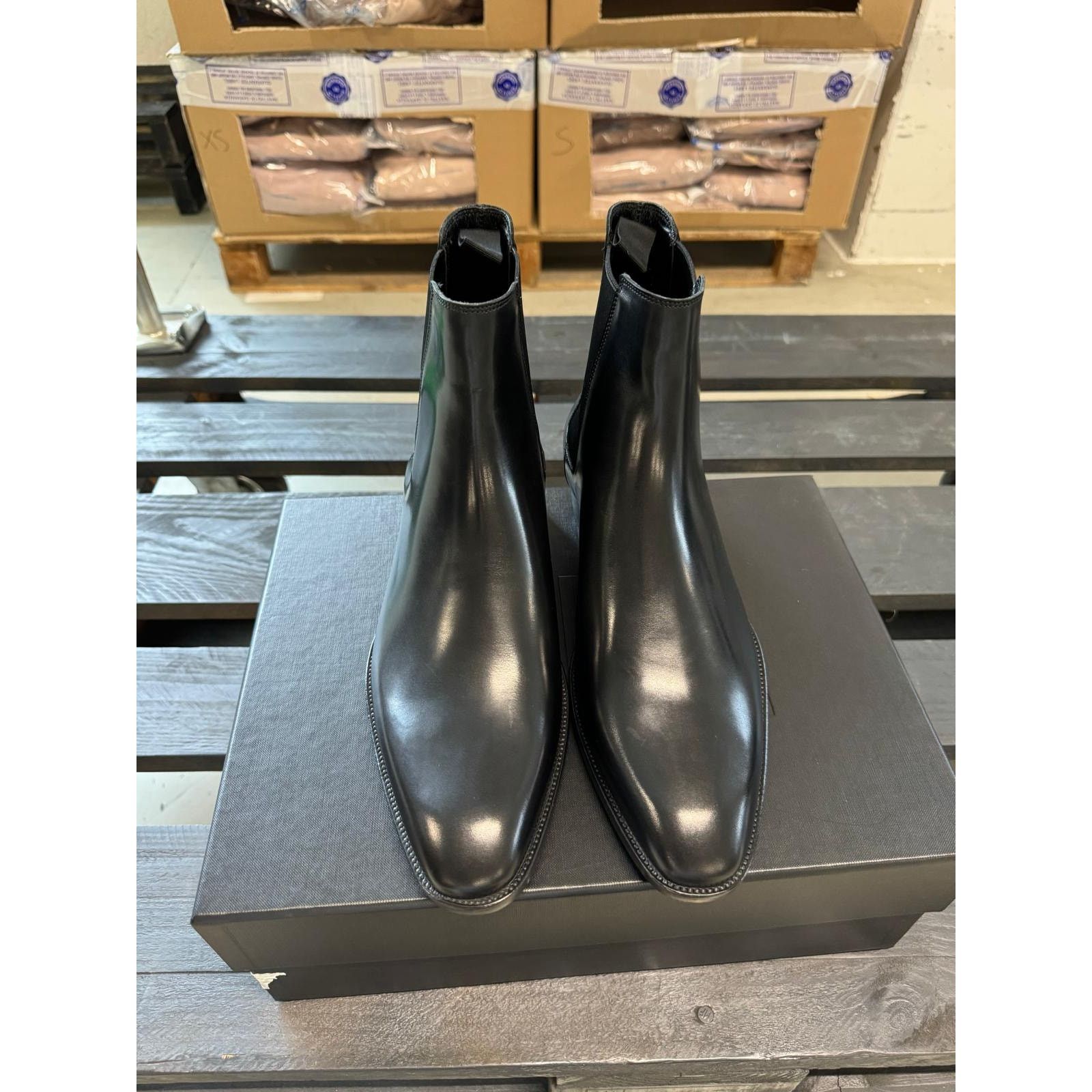 Saint Laurent Paris o1alsimx924 41440 Type C Leather Boots in Black Size US 9 / EU 42 - 12 Thumbnail