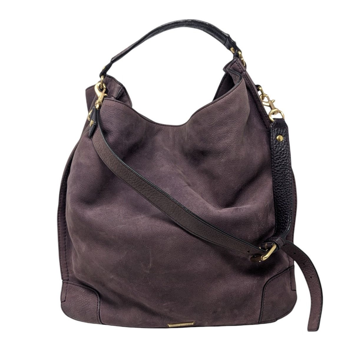 Rebecca Minkoff Rebecca Minkoff Suede Leather Shoulder Bucket Bag Purple Size ONE SIZE - 1 Thumbnail