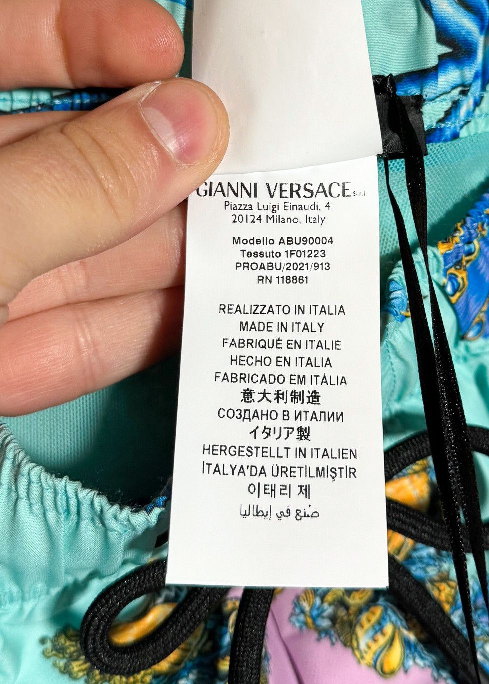 Versace Versace Blue Trésor De La Mer Print Swim Trunks Size US 30 / EU 46 - 9 Thumbnail