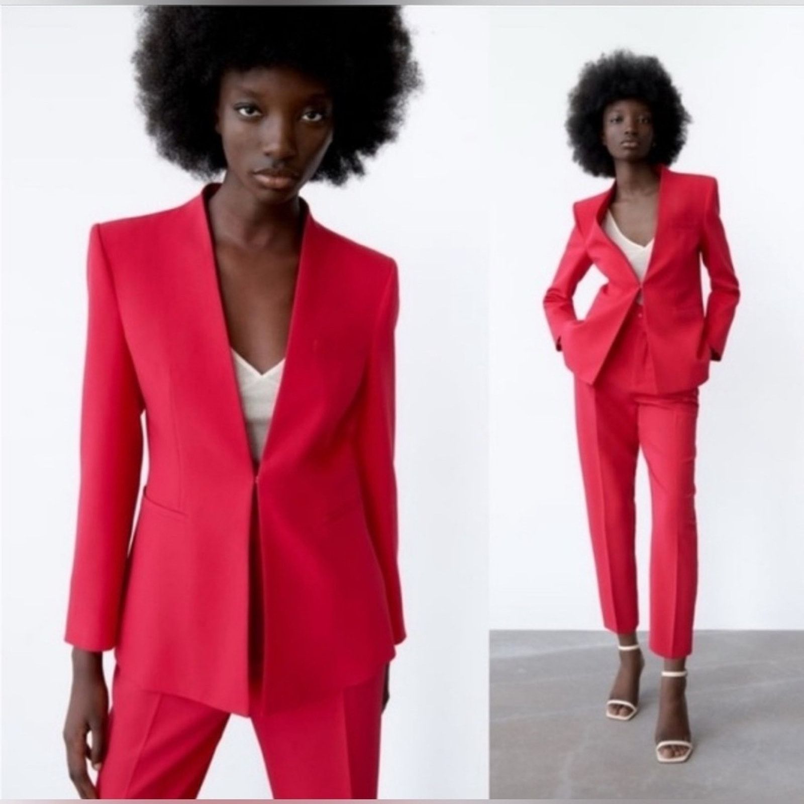 Other New Y2K Vibrant Red Suit Set size XS/S Size 25" / US 0 / IT 36 - 1 Thumbnail