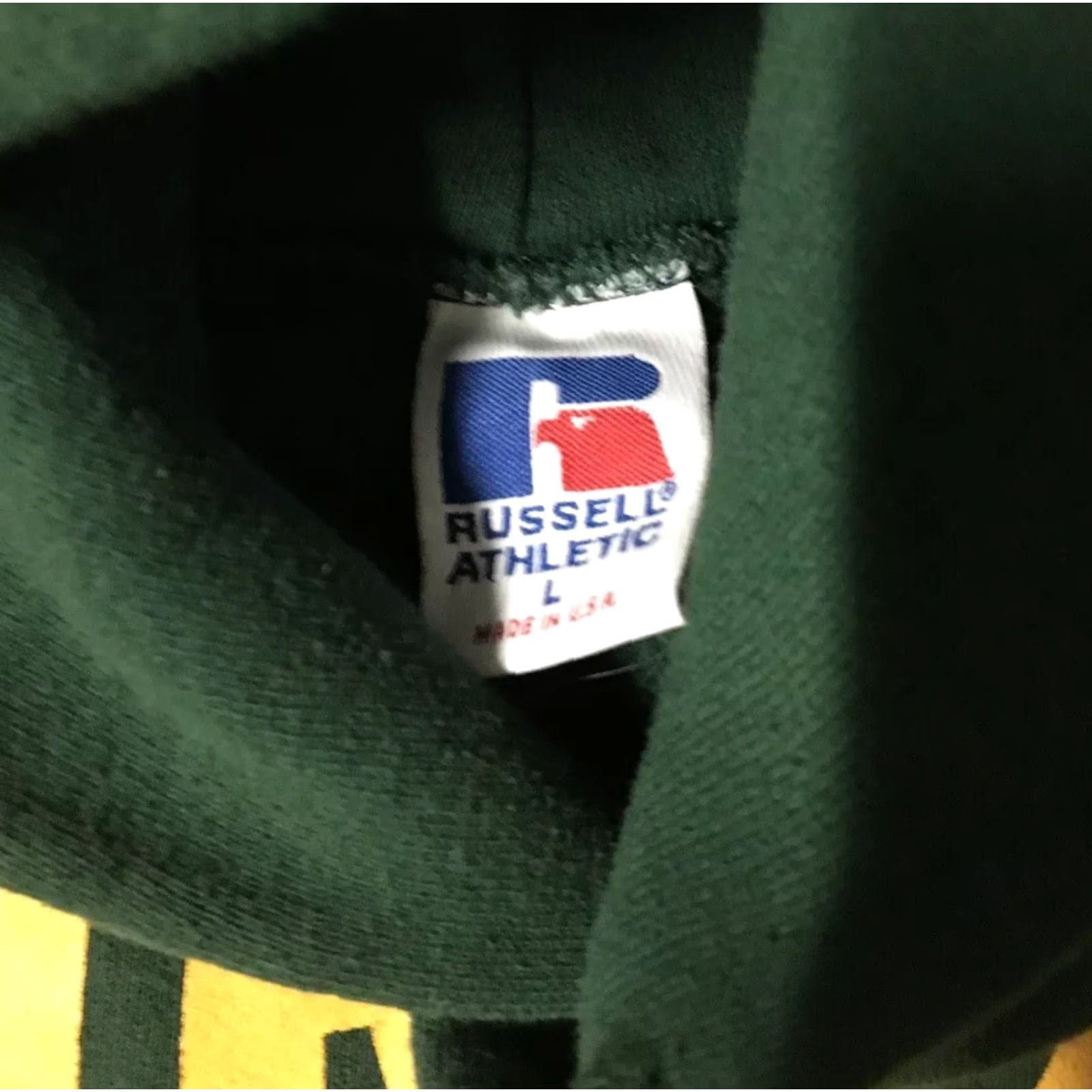 Russell Athletic VINTAGE 90s Russell Athletic Horizon Athletics Faded Spellout Hoodie Green L Mens Pullover Sweatshirt Track & Field, Basketball, Football, USA Size US L / EU 52-54 / 3 - 7 Thumbnail