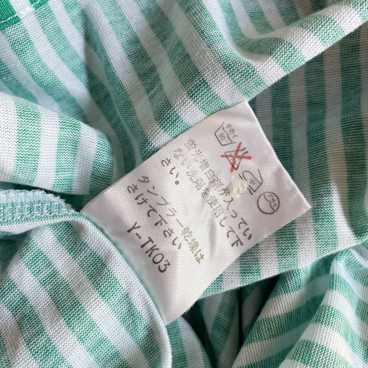 Dior Christian Dior Green & White Striped Polo Shirt Size M / US 6-8 / IT 42-44 - 12 Thumbnail