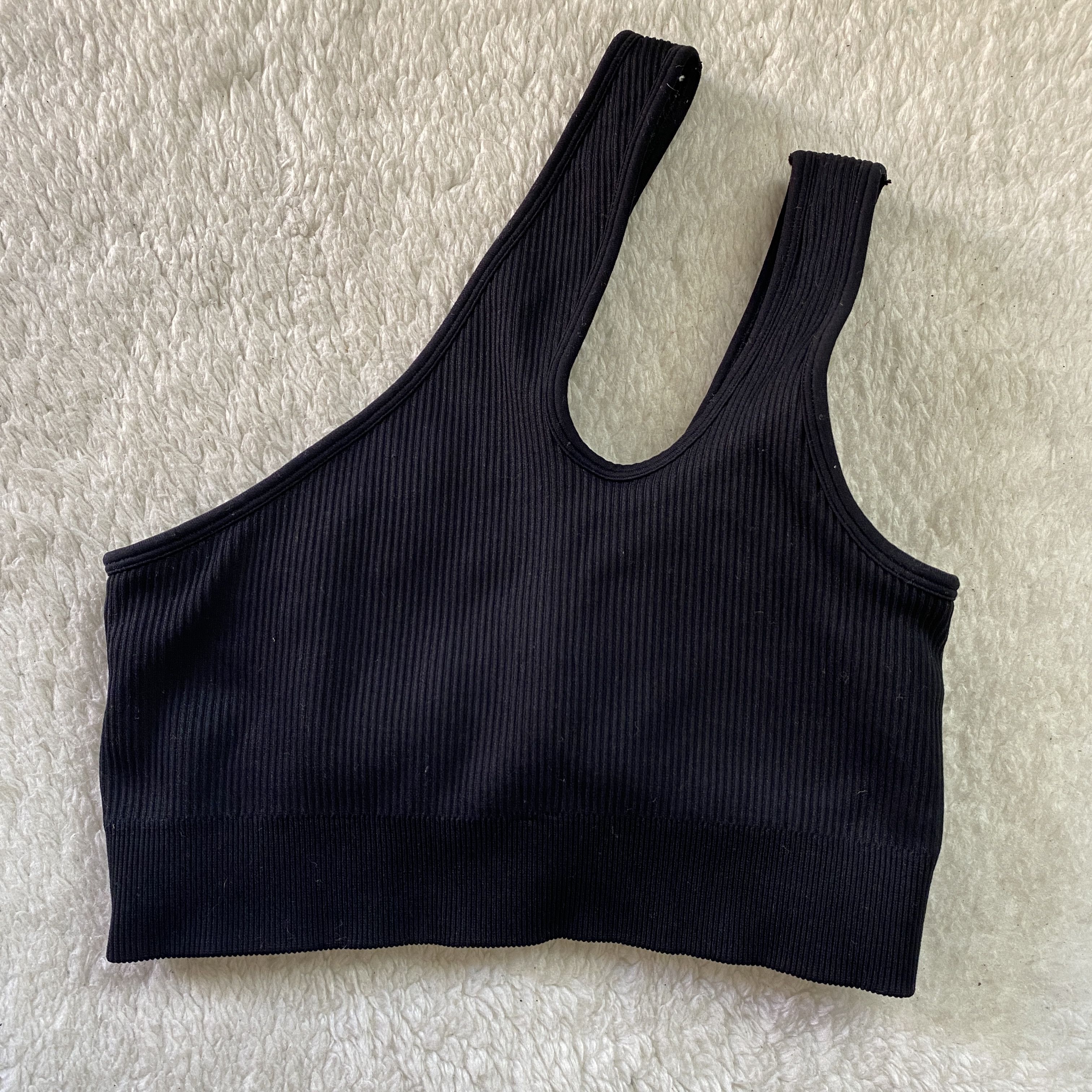 Other OQQ Women’s Ribbed One Shoulder Sports Bra Size S / US 4 / IT 40 - 2 Thumbnail