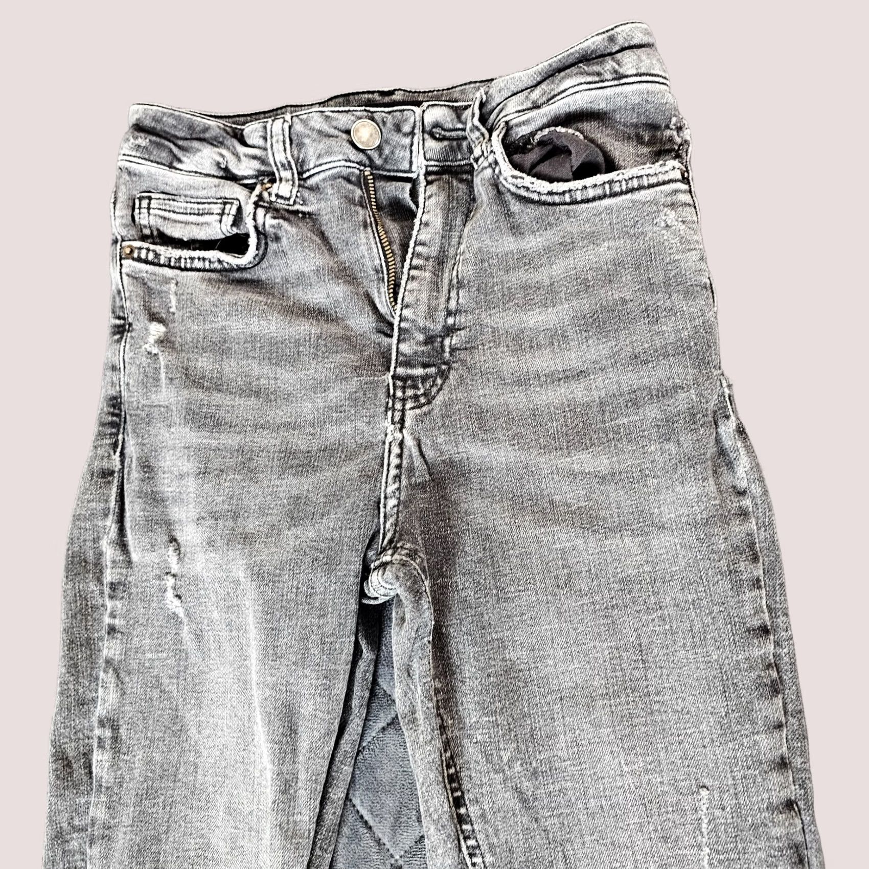 Zara Zara Trafaluc Denimwear Black Skinny Jeans Size 4 Womens Mid Rise Stretch Denim Skinny Jeans Distressed Off? (note: not allowed to add new info) Size 27" / US 4 / IT 40 - 1 Thumbnail