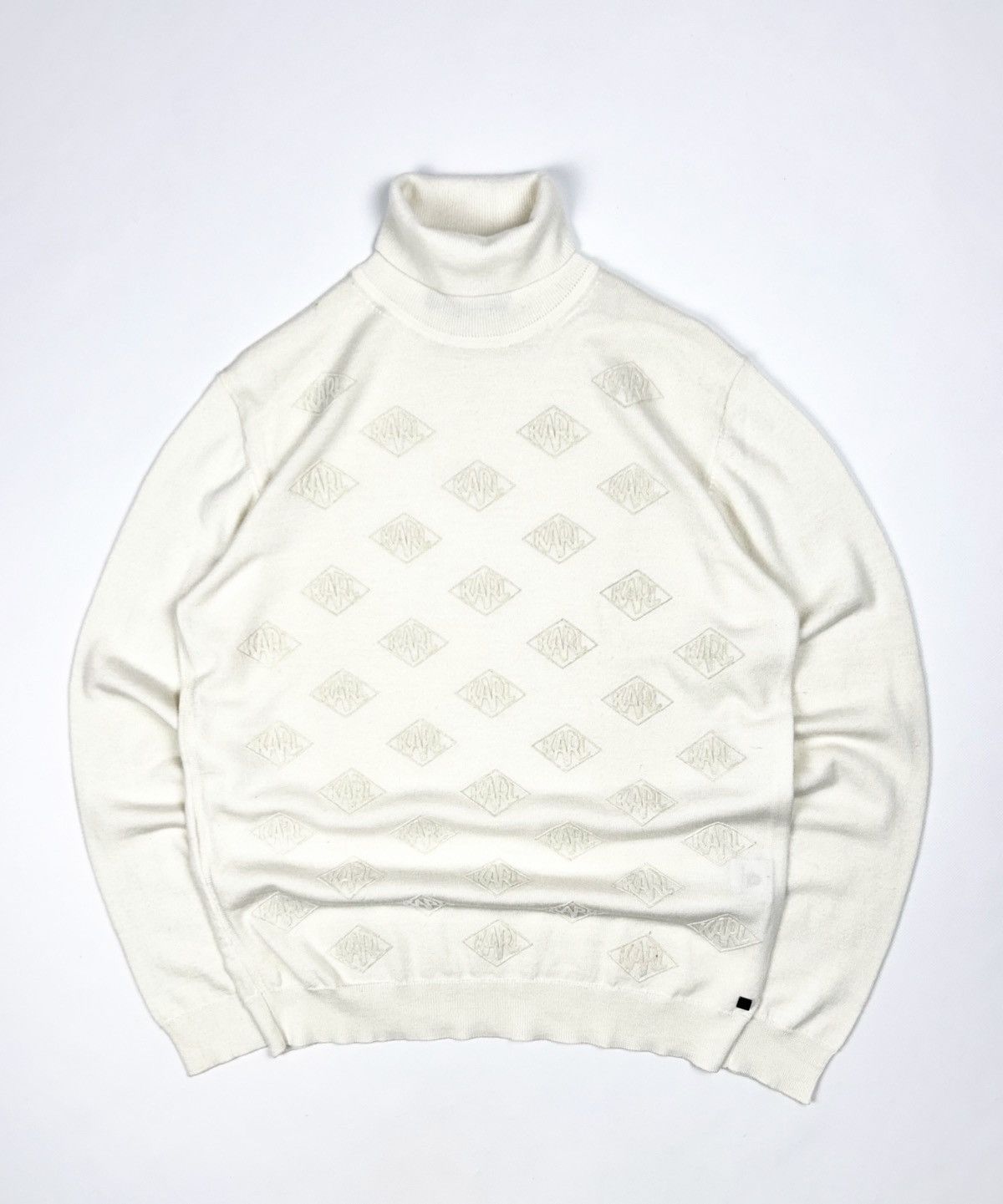 Rare Karl Lagerfeld Wool Monogram Logo Sweater