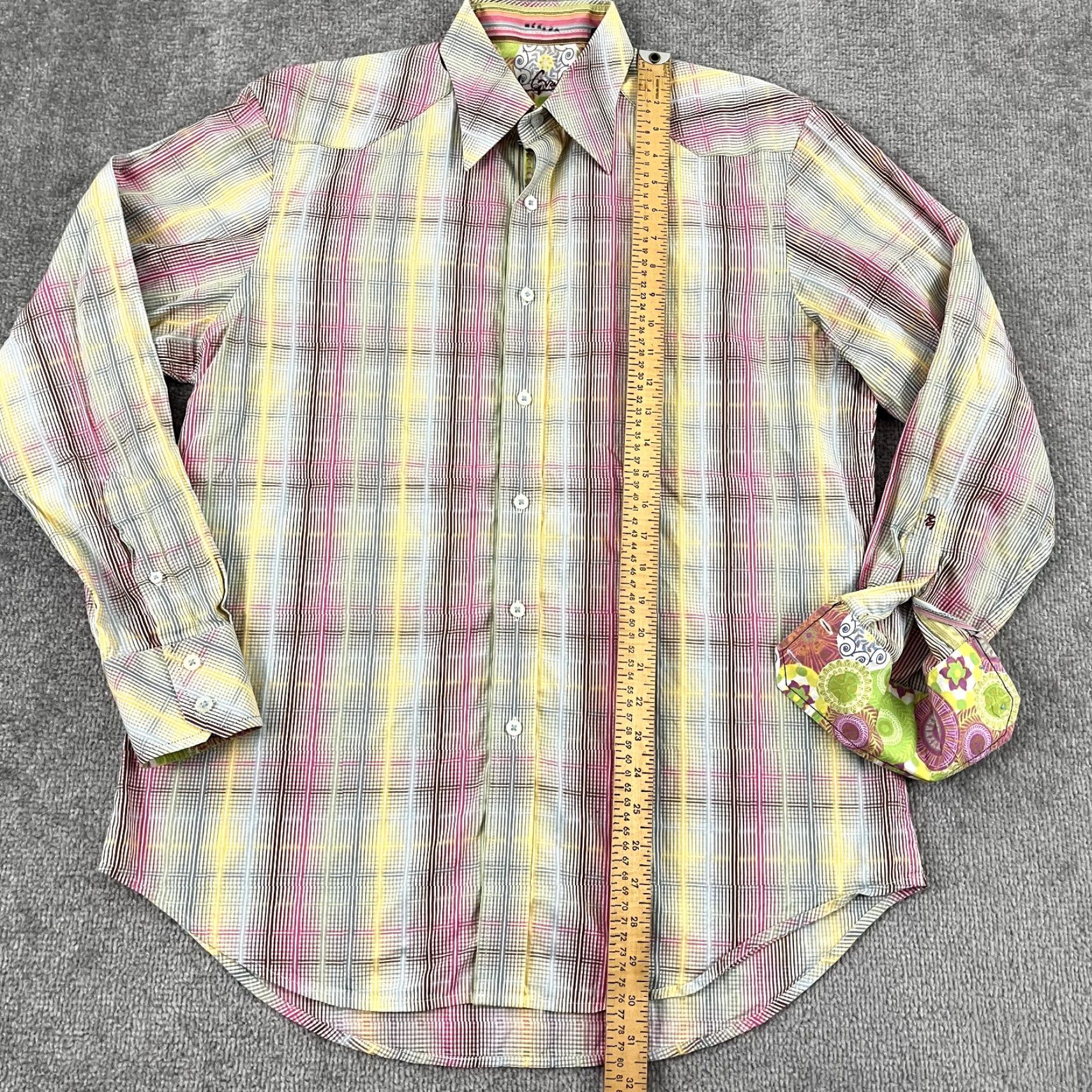 Robert Graham VINTAGE Robert Graham Shirt Men Medium Striped Abstract Disco Flip Cuff Button-Up Casual Formal Preppy Size US M / EU 48-50 / 2 - 5 Thumbnail