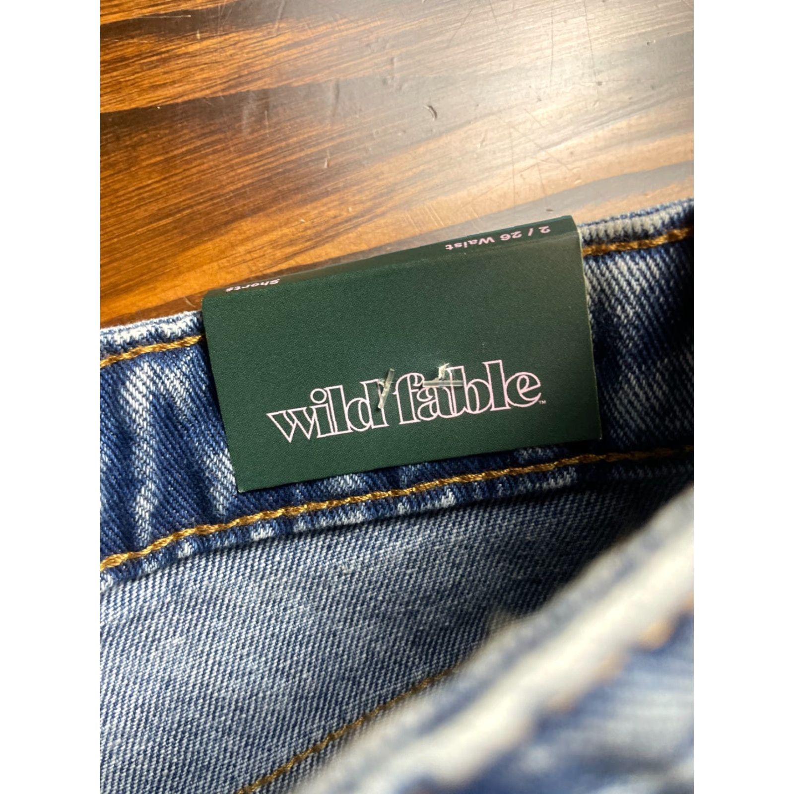 Vintage Wild Fable Shorts Women's 2/26 Blue Highest Rise Short Distressed Butterfly Denim 100% Cotton Regular Size 2 Girls Ladies Womens Mens no N/A Size 26" / US 2 / IT 38 - 6 Thumbnail