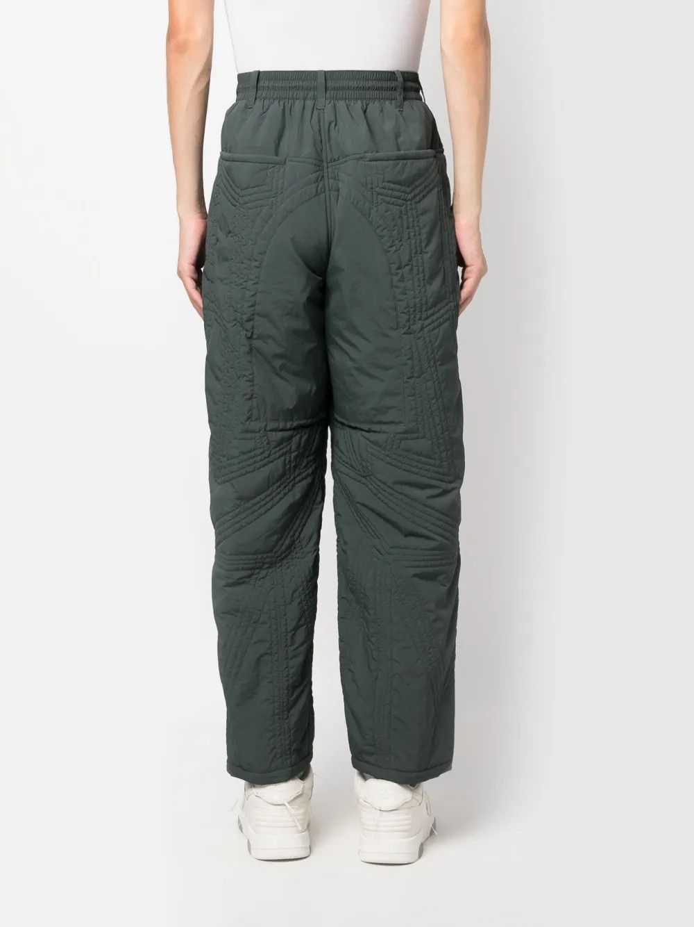 Y-3 o1y0525 Quilted Casual Pant in Green Size US 34 / EU 50 - 4 Thumbnail