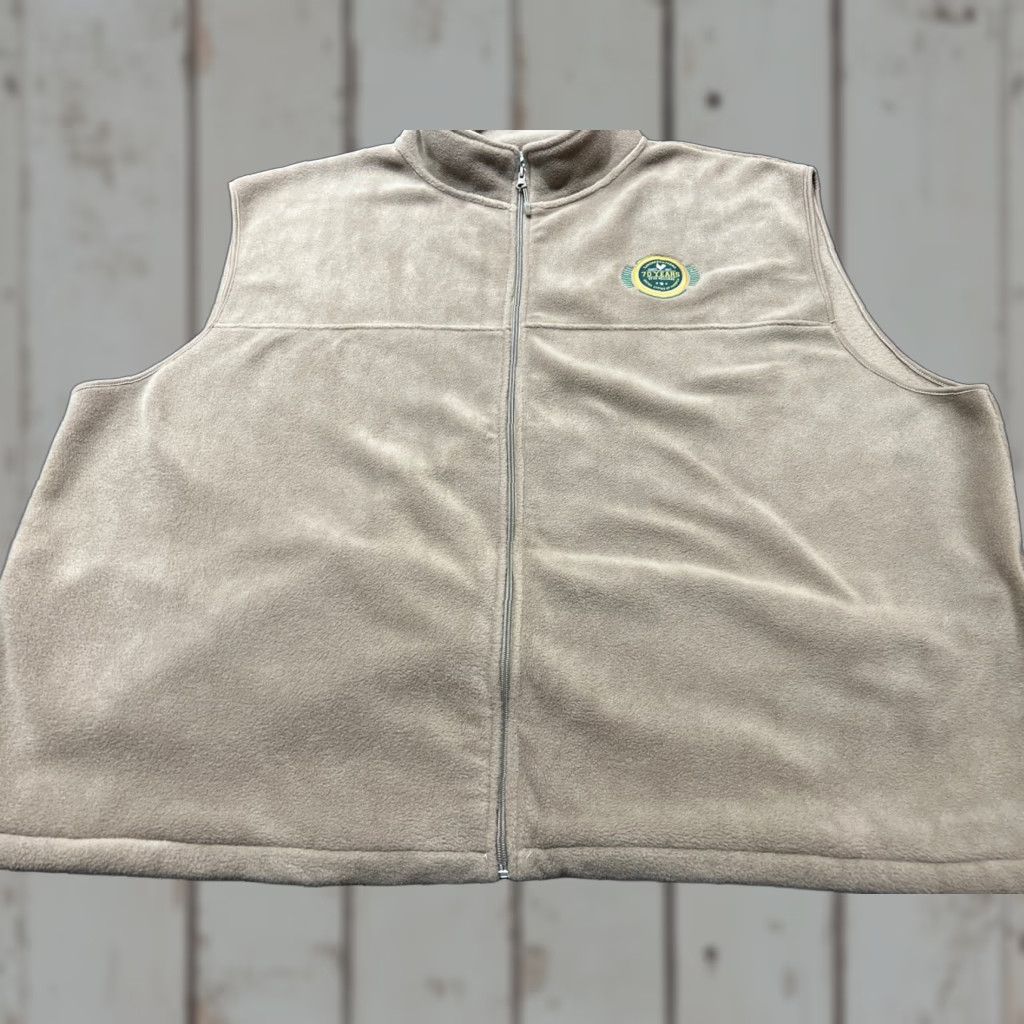 Vintage SANDERSON FARMS Outdoor Fleece Vest Casual Winter 5XL Brown Mens Size US XXL / EU 58 / 5 - 1 Thumbnail