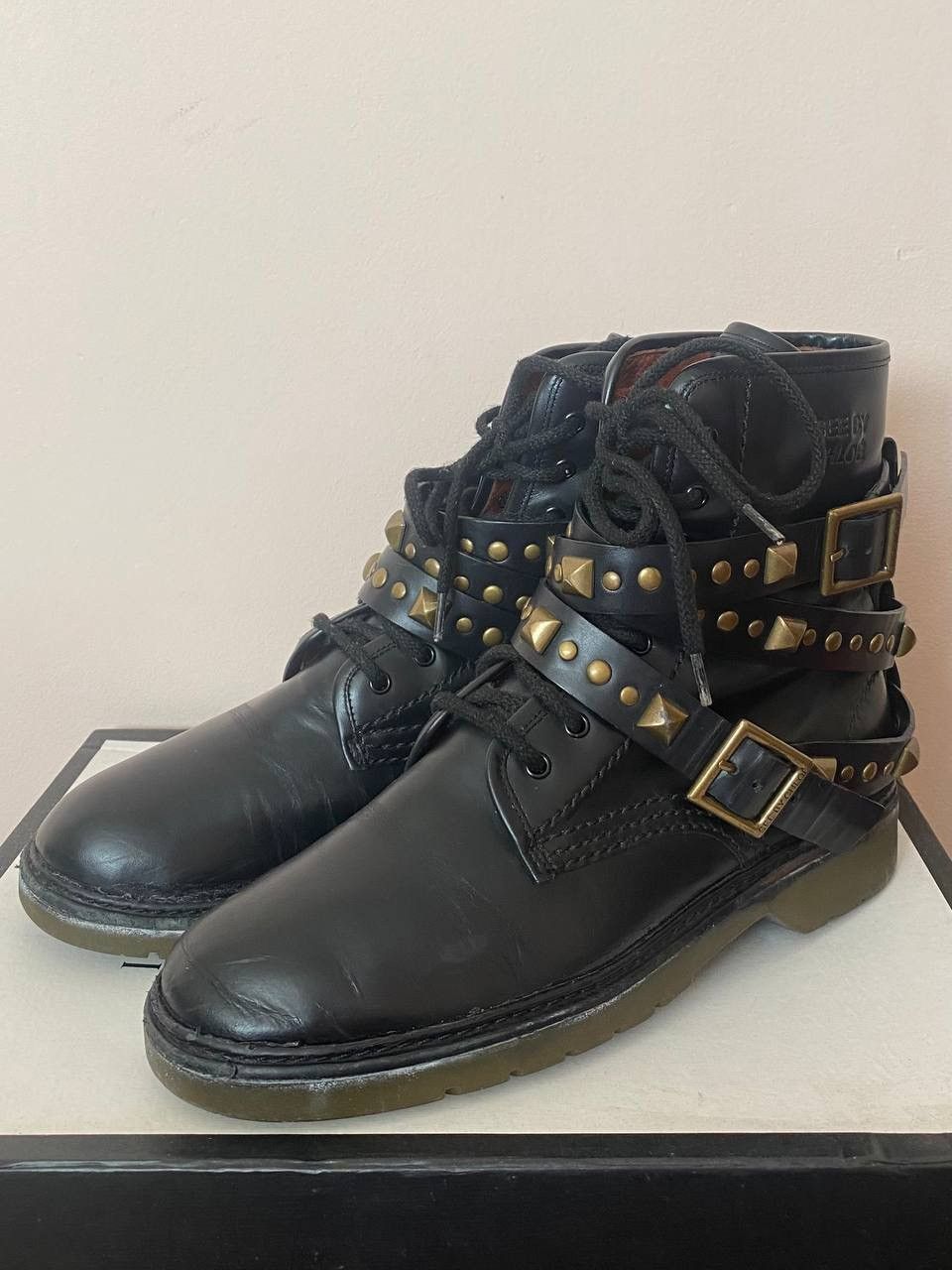 See by Chloe See by Chloé Avant garde Leather Studded Accent Combat Boots Size US 7 / IT 37 - 2 Thumbnail