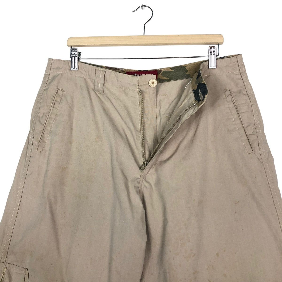 Stussy 🔥VINTAGE STUSSY CARGO PANTS MULTI POCKET BIKER Size US 34 / EU 50 - 11 Thumbnail