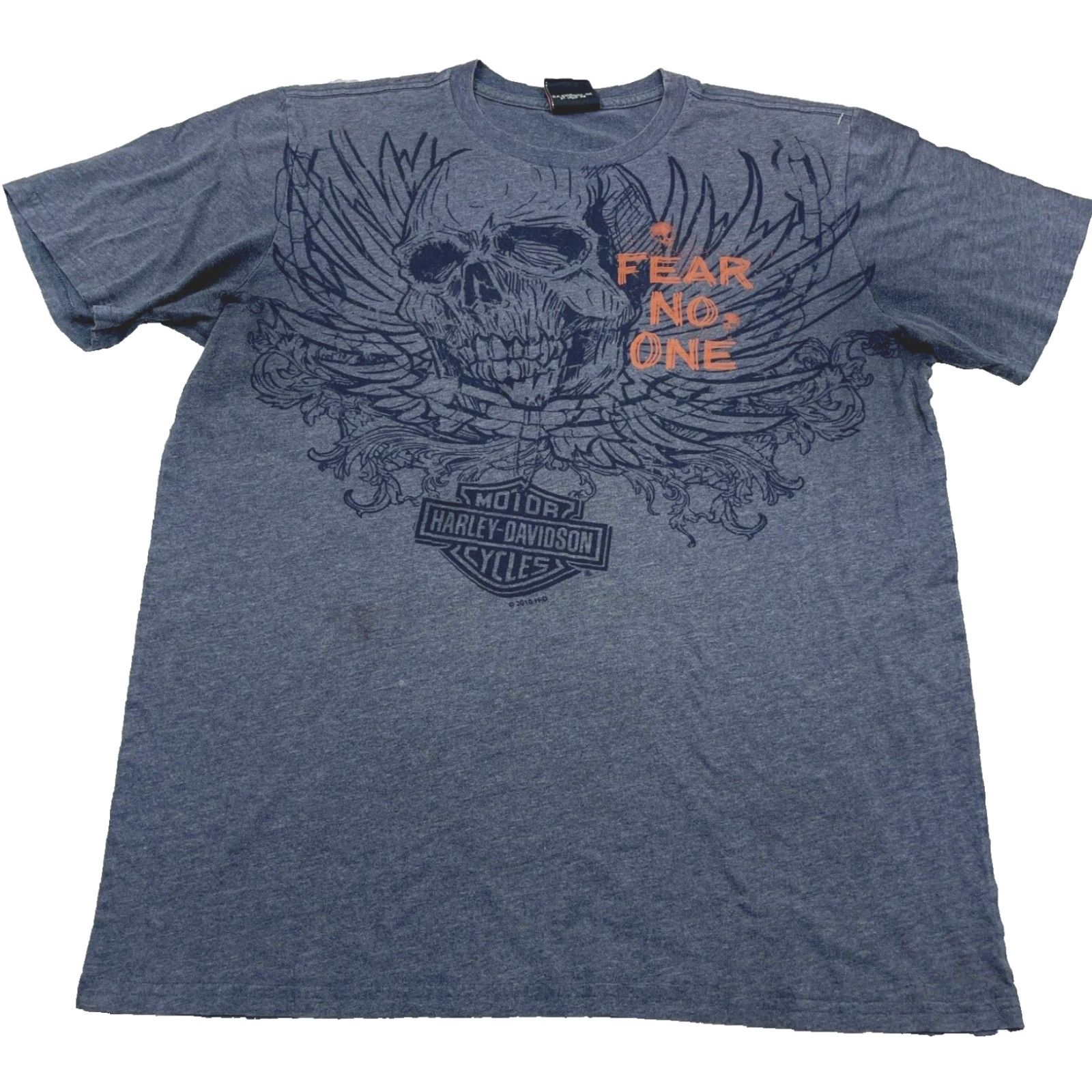 Harley Davidson Harley Davidson Shirt Men XL Gray Tee Biker Skull Wings MMA All Over Print Size US XL / EU 56 / 4 - 2 Thumbnail