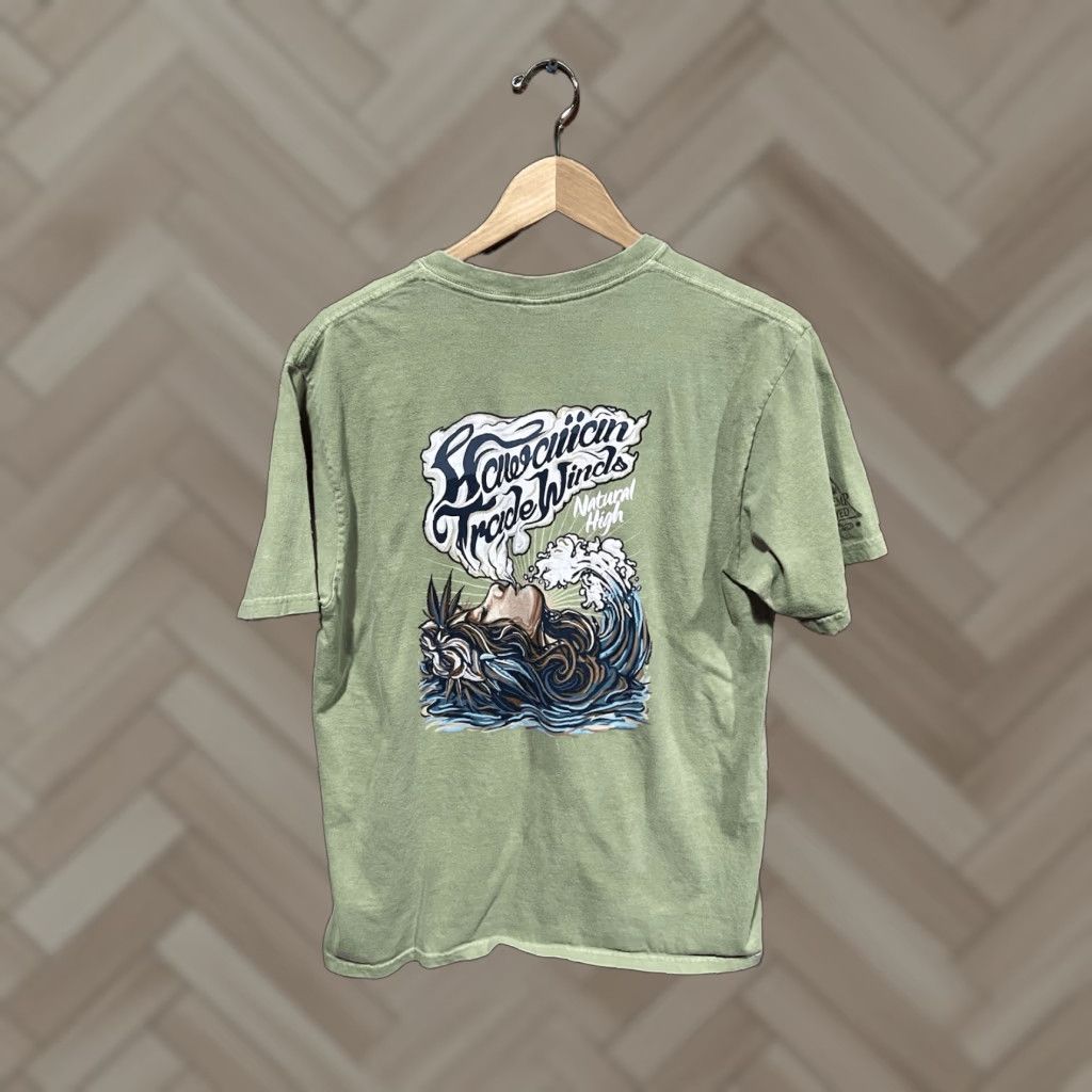 Vintage VINTAGE Crazy Shirts Mens Green Short Sleeve Smoking Graphic T-shirt M Green Short Sleeve Shirt Mens 90s Smoking Graphic T-Shirt Size US M / EU 48-50 / 2 - 1 Thumbnail