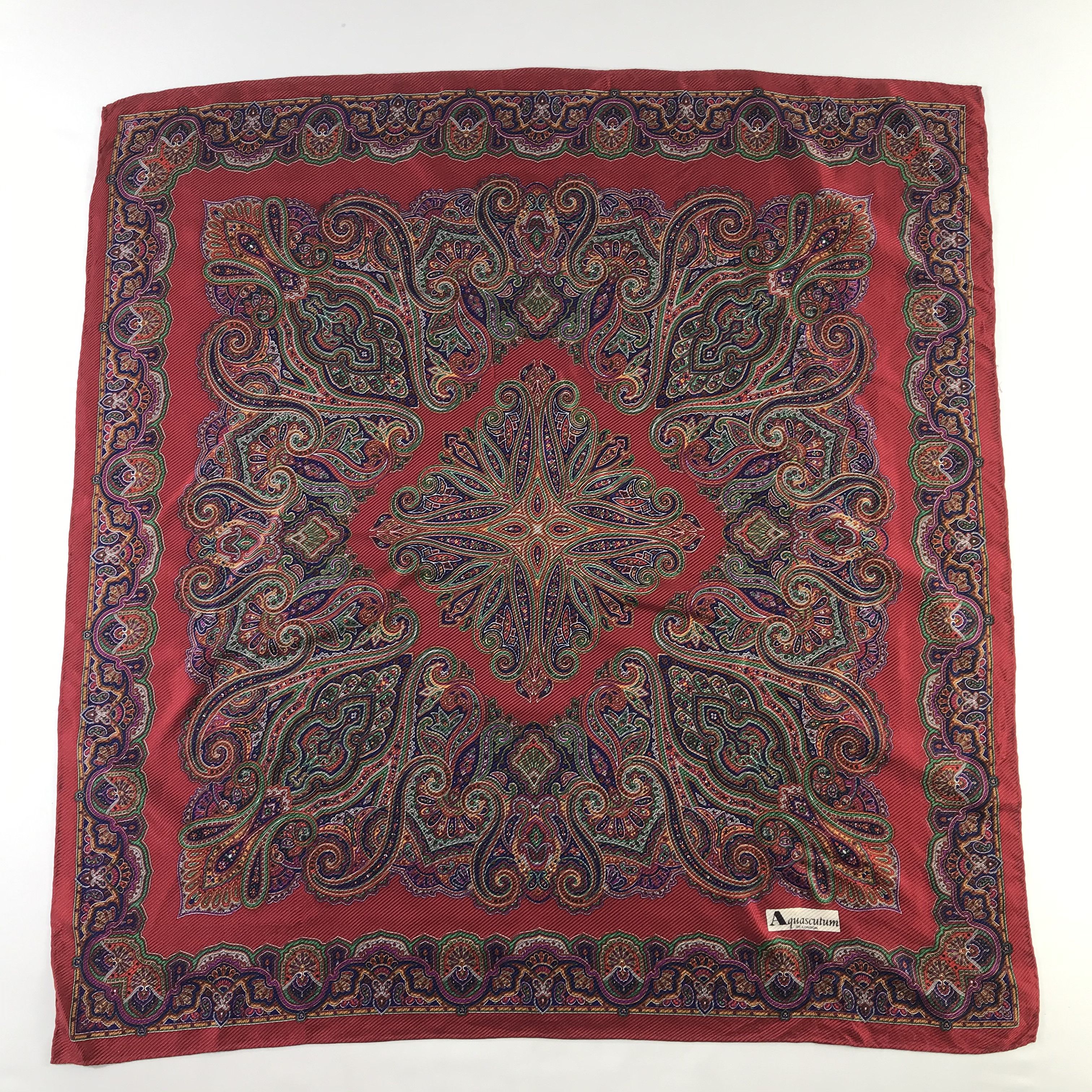 Aquascutum Vintage Aquascutum Silk Scarf Size ONE SIZE - 2 Thumbnail