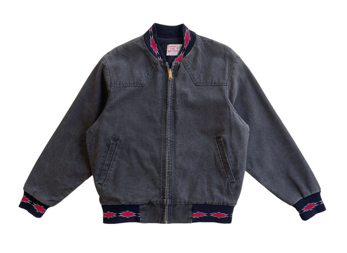 Vintage 70s Saddle King Western Bomber Jacket Size US L / EU 52-54 / 3 - 2 Thumbnail