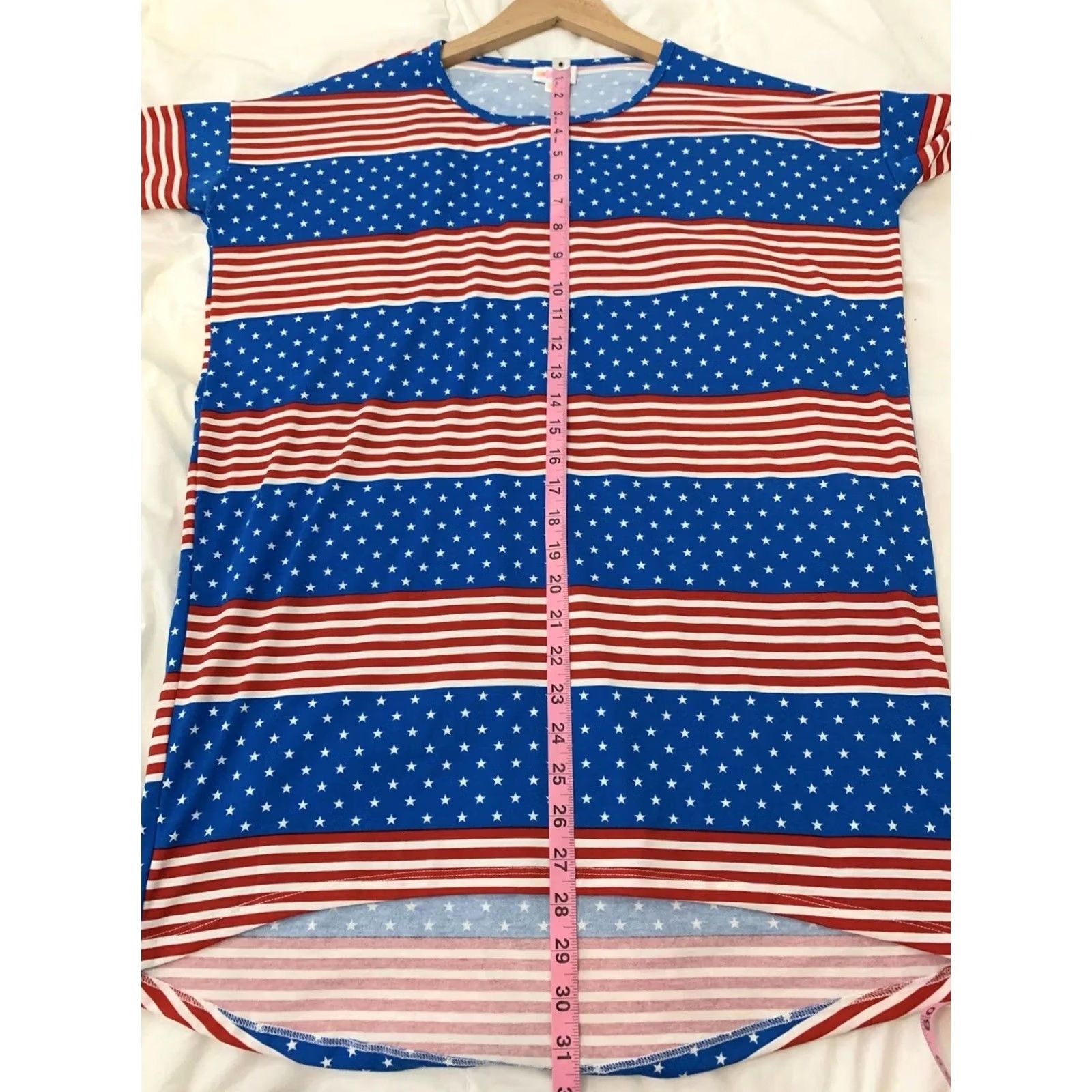 Vintage LULAROE Irma Hi Low Tunic Top American Flag 4th of July Shirt XXS Women Tunic Blue Womens Size XXS / US 00 / IT 34 - 5 Thumbnail