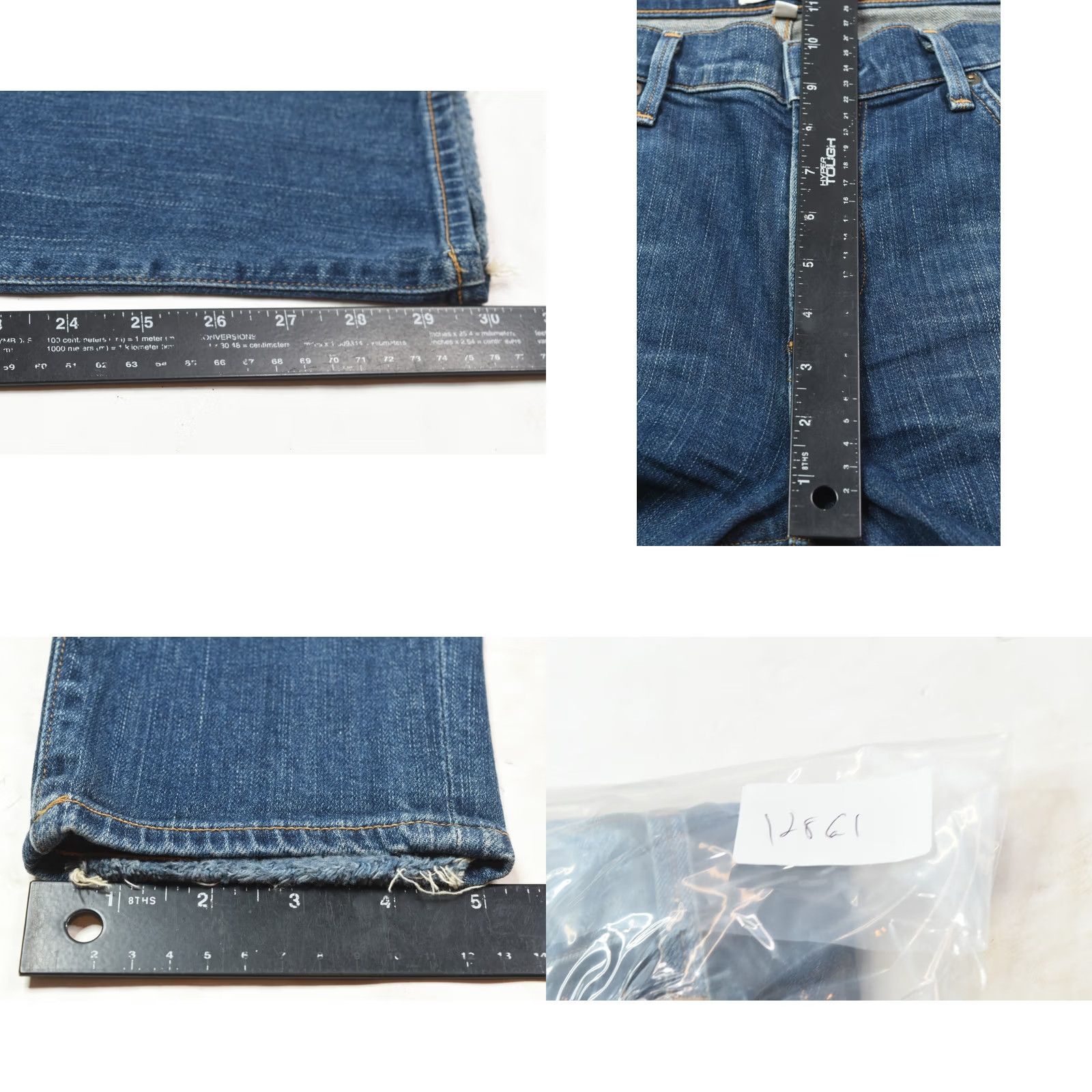 Agolde AGOLDE Sophie Skinny Jeans Womens 29 Blue High-Rise Distressed Denim Jeans Skinny Womens 29 Blue Distressed Denim 90s? Size 29" - 9 Thumbnail