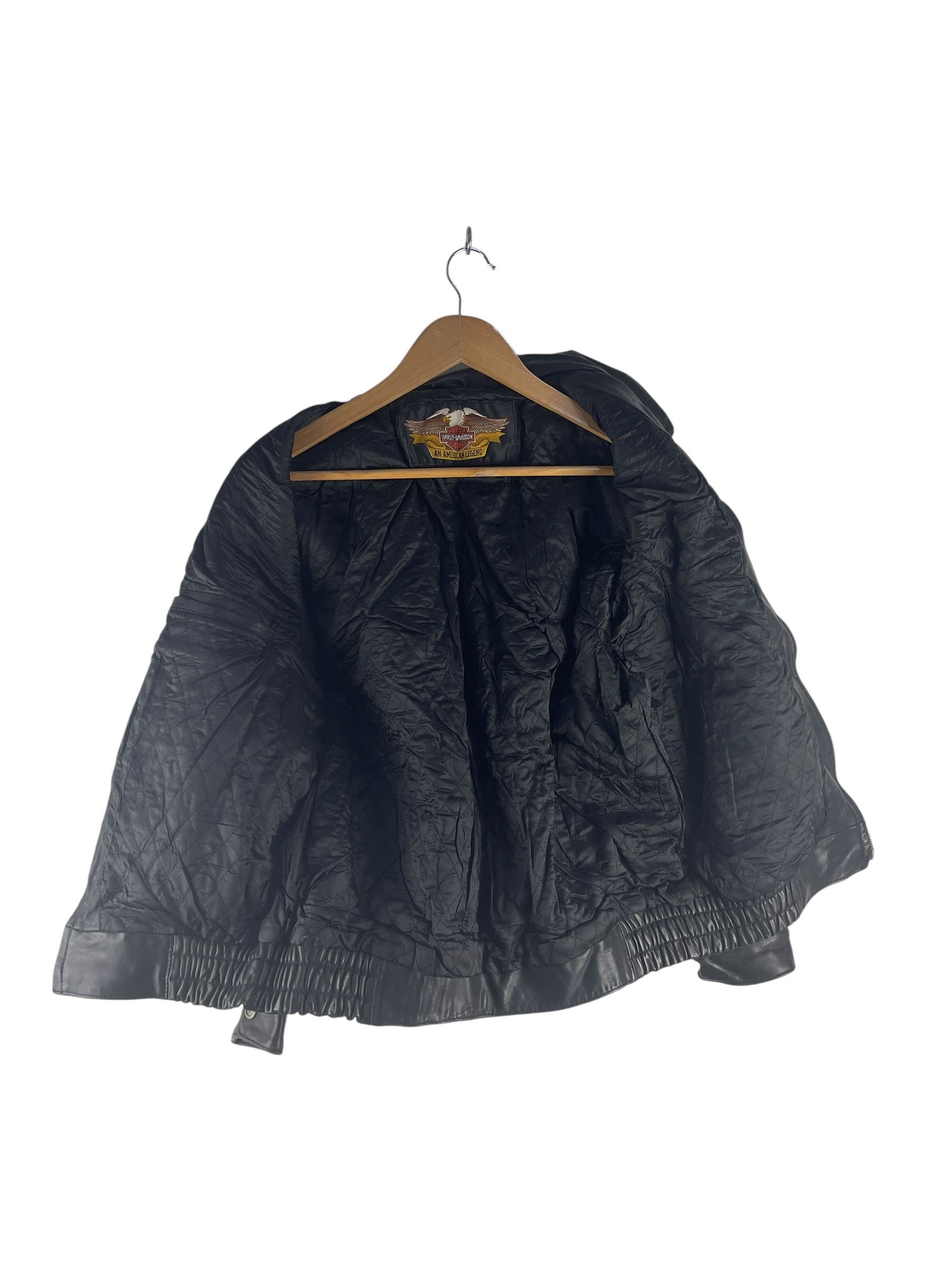 Harley Davidson Vintage Harley-Davidson Leather Bomber Jacket Size M / US 6-8 / IT 42-44 - 3 Thumbnail