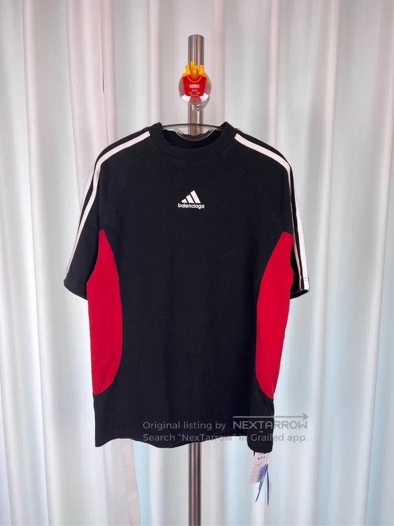 Balenciaga Balenciaga Adidas Three Leaf Clover Black and Red Patchwor Size US XXS / EU 40 - 1 Thumbnail