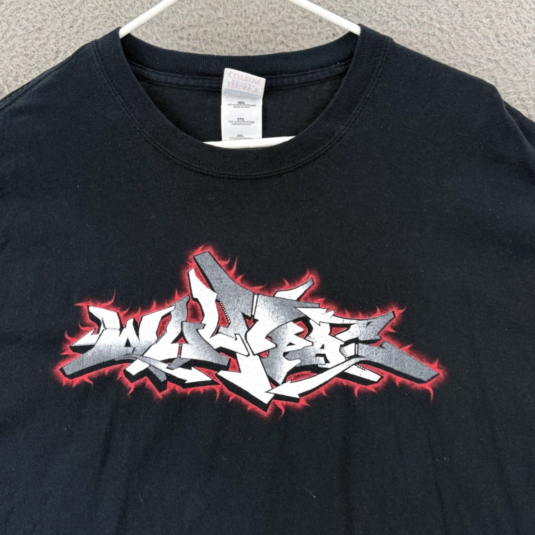 Gildan VINTAGE Bloodhound Gang Shirt Mens 2XL Black Short Sleeve Wolfpac 90s Band Tour Size US XXL / EU 58 / 5 - 3 Thumbnail