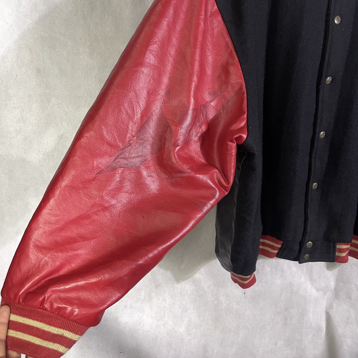 NFL Vintage SF 49ers NFL Embroidery Wool Varsity Leather Jacket Size US XXL / EU 58 / 5 - 5 Thumbnail