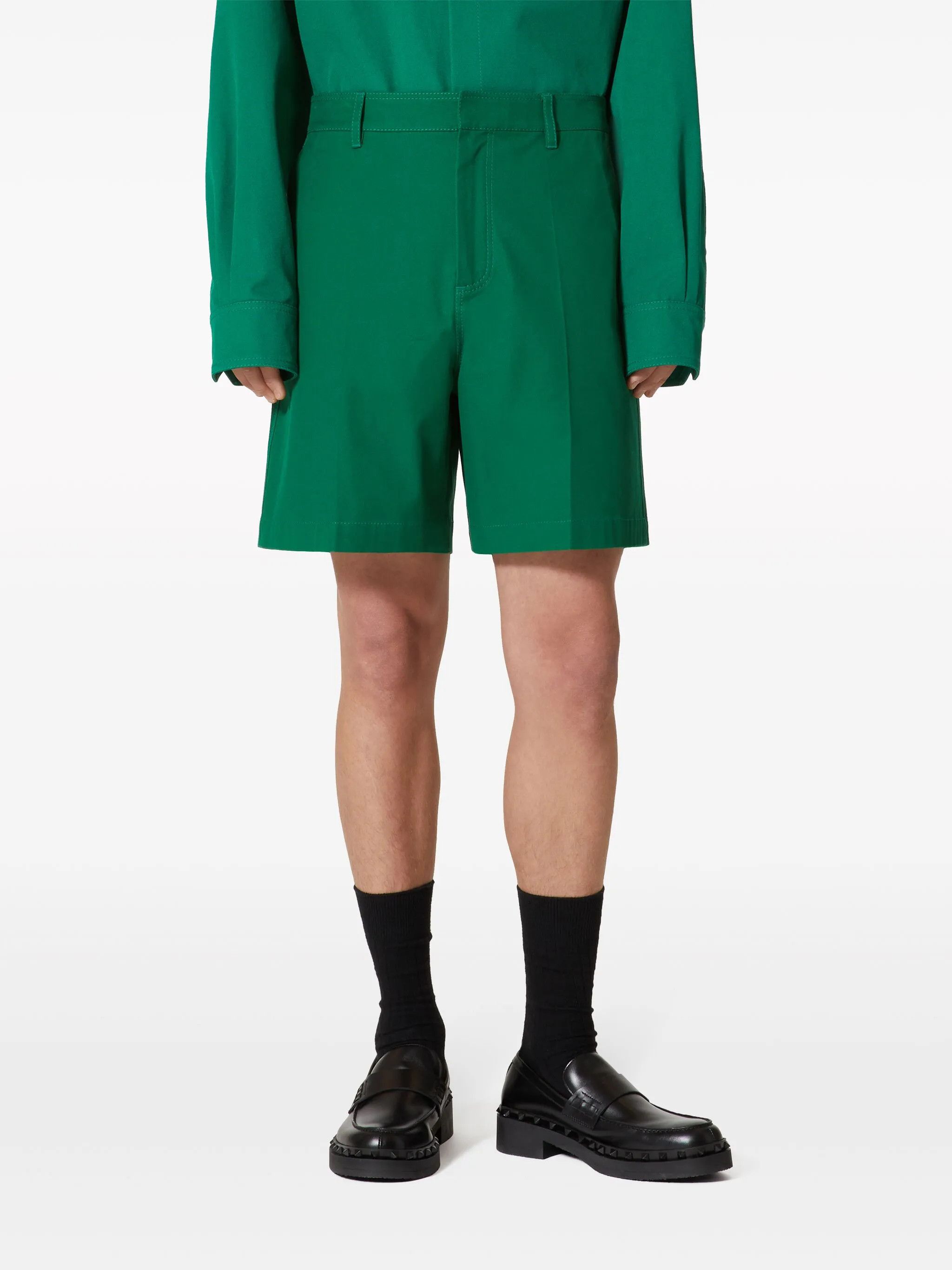 Valentino o1y0525 Short in Emerald Green Size US 38 / EU 54 - 3 Thumbnail