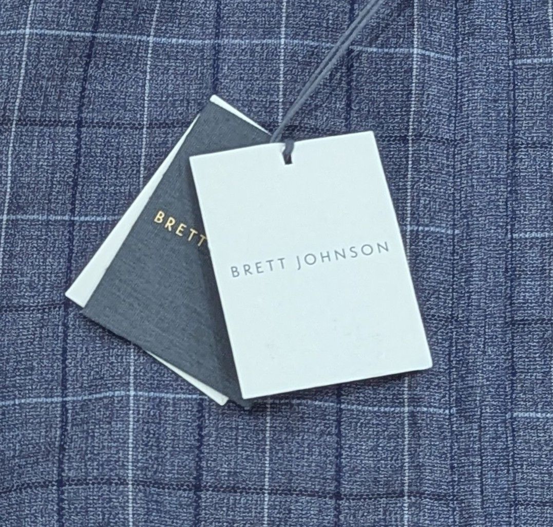 Other Brett Johnson Wool Check Windbreaker Jacket Navy 52 US 42 Size US L / EU 52-54 / 3 - 9 Thumbnail
